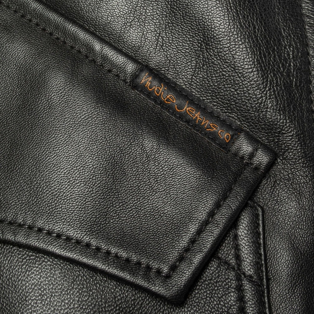 Nudie Jeans Blake Zip Leather Jacket - Black