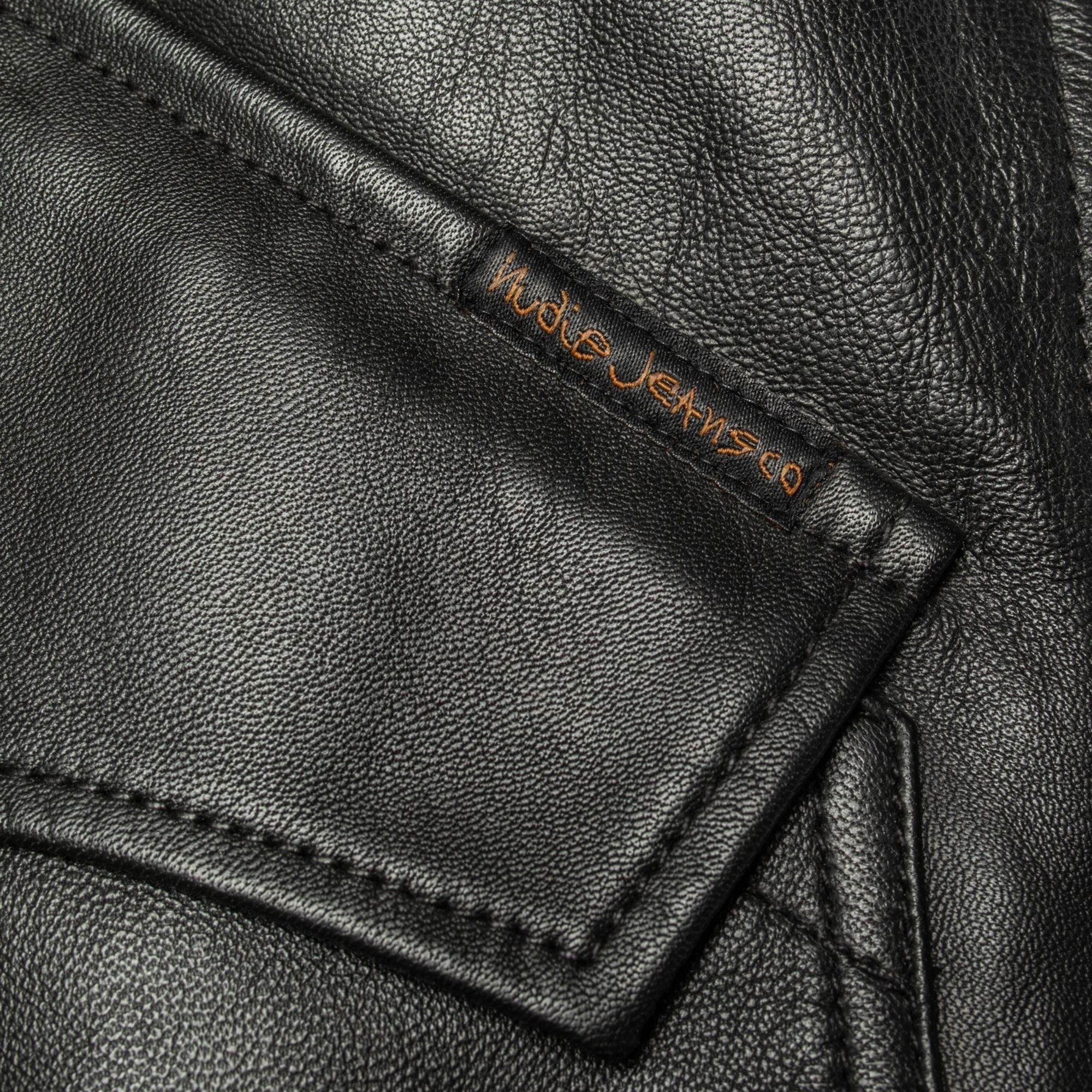 Nudie Jeans Blake Zip Leather Jacket - Black
