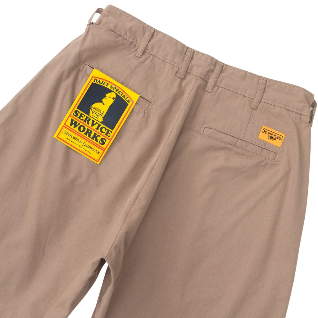 Service Works Twill Part Timer Shorts - Mushroom