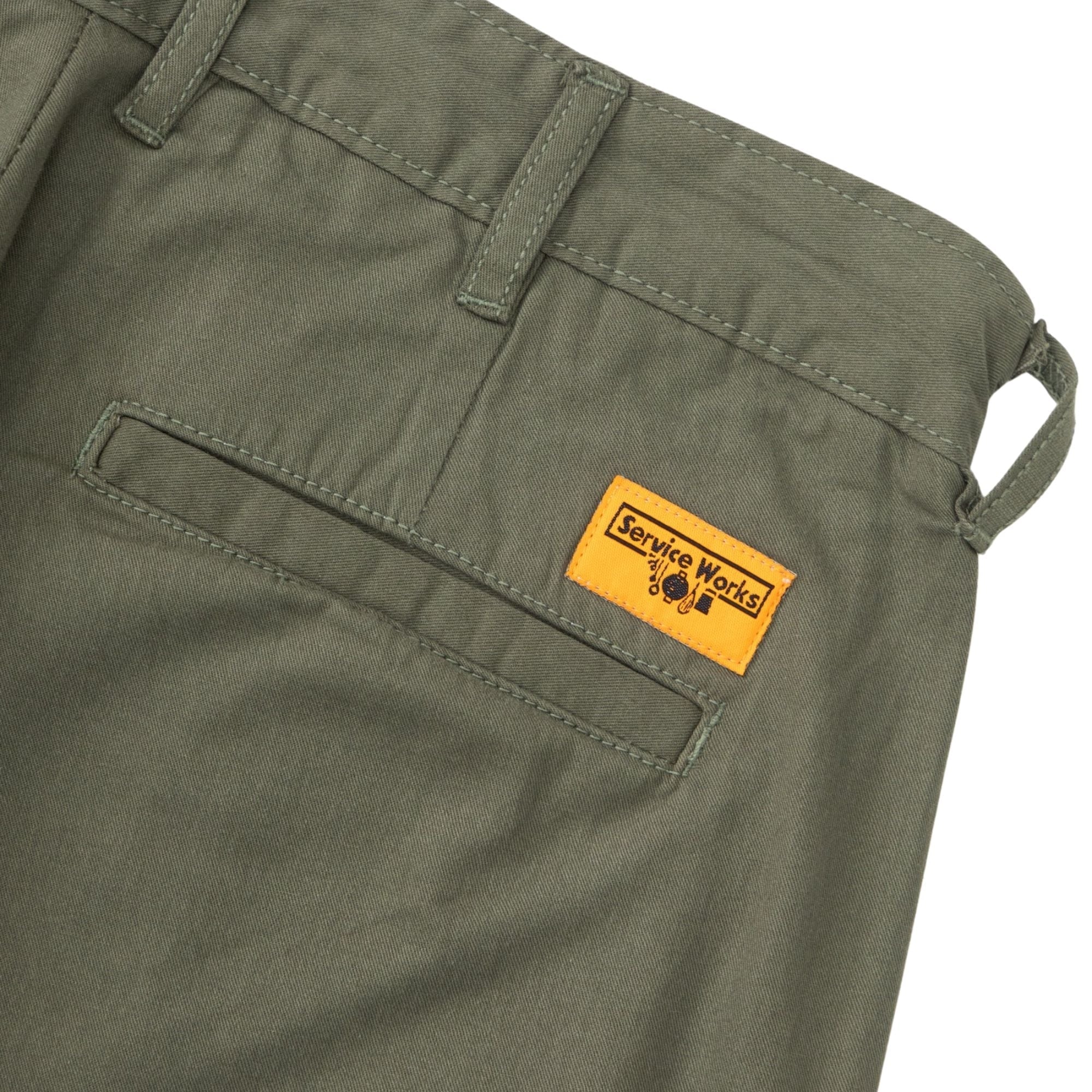 Service Works Twill Part Timer Shorts - Olive