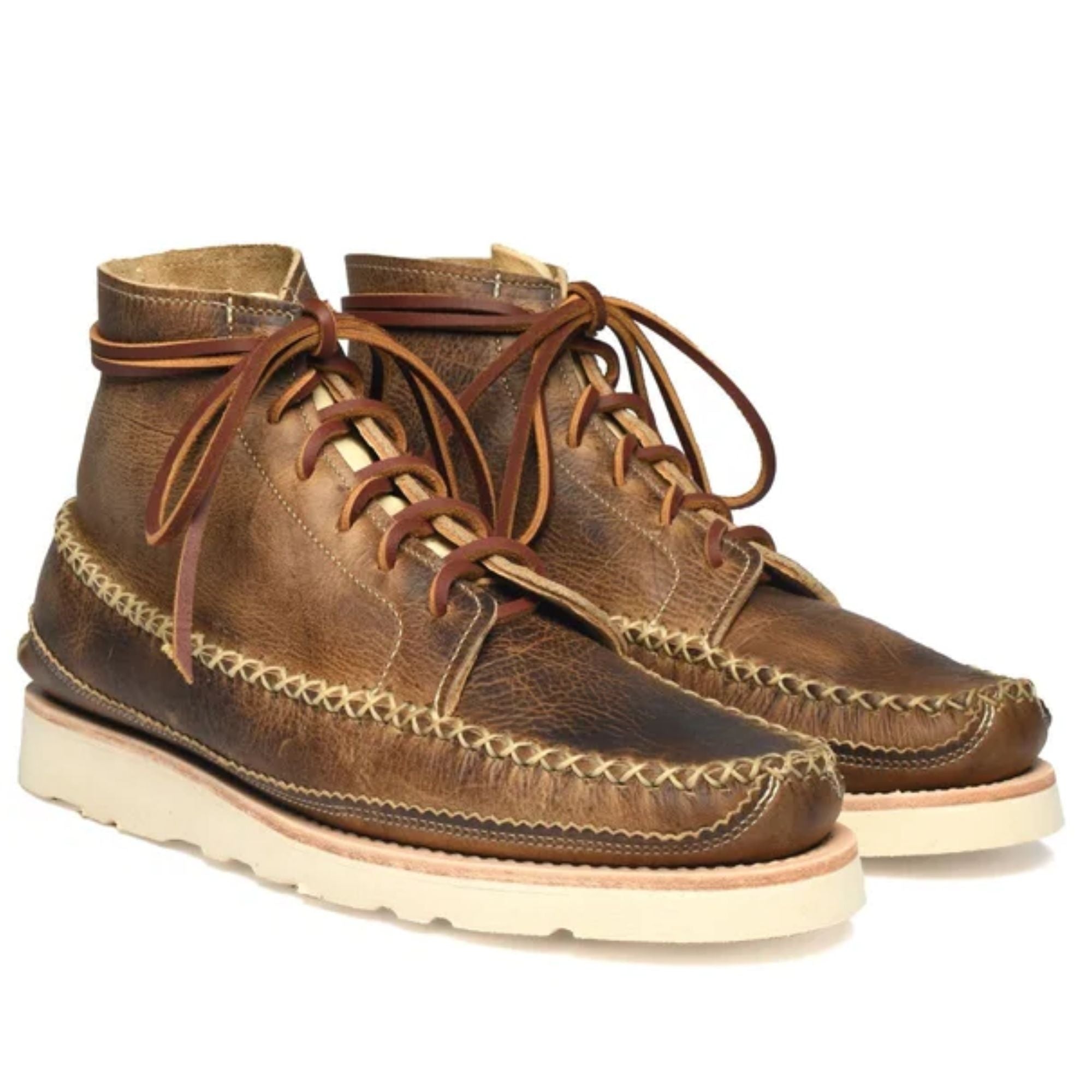 All Handsewn Maine Guide 6 Eye DB Boots - Marshland