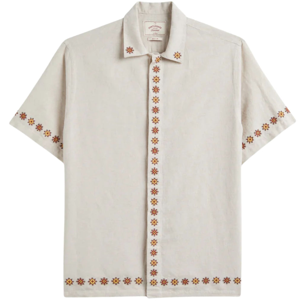 Portuguese Flannel Sprout Embroidery Shirt - Multi