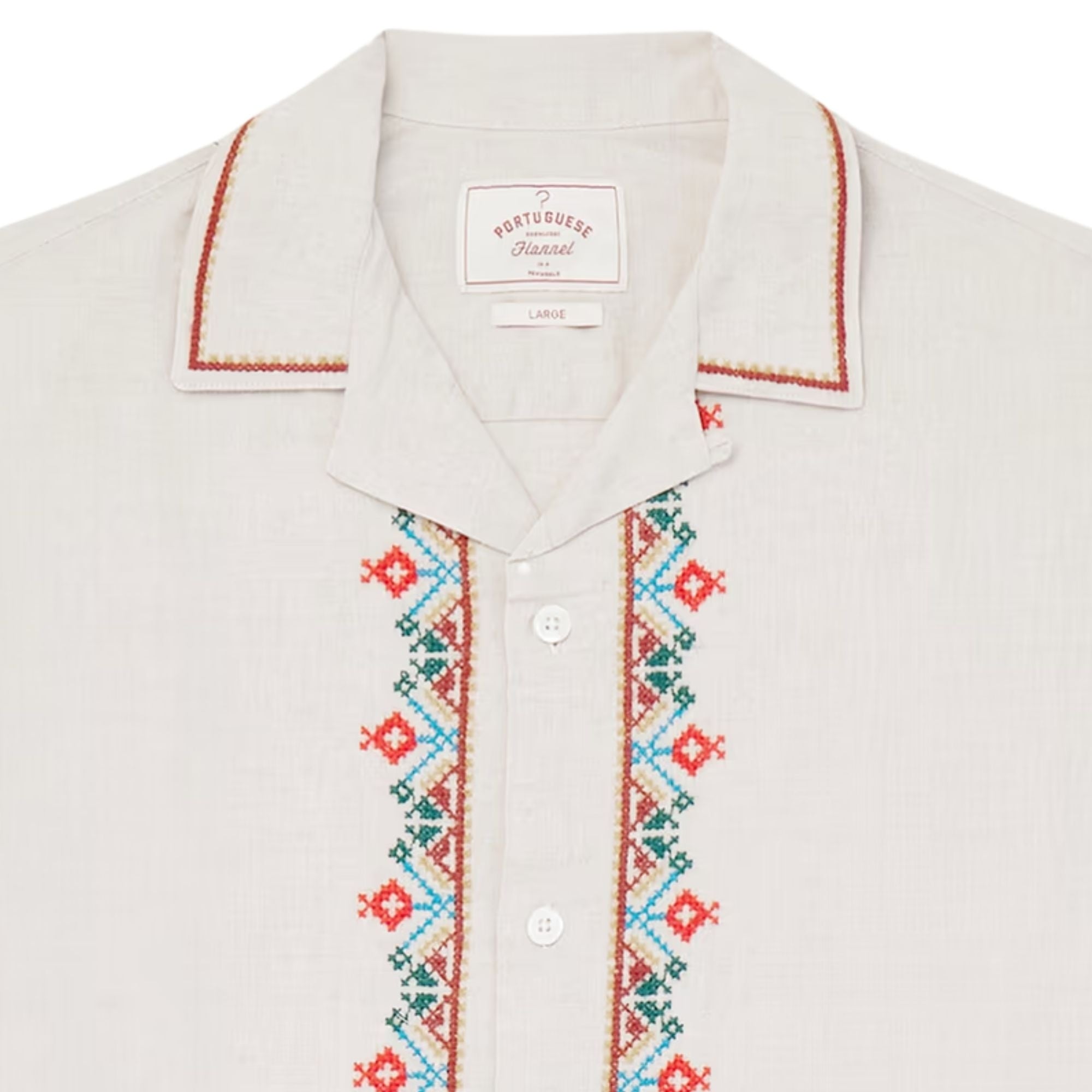 Portuguese Flannel Folclore Embroidery Shirt - Multi