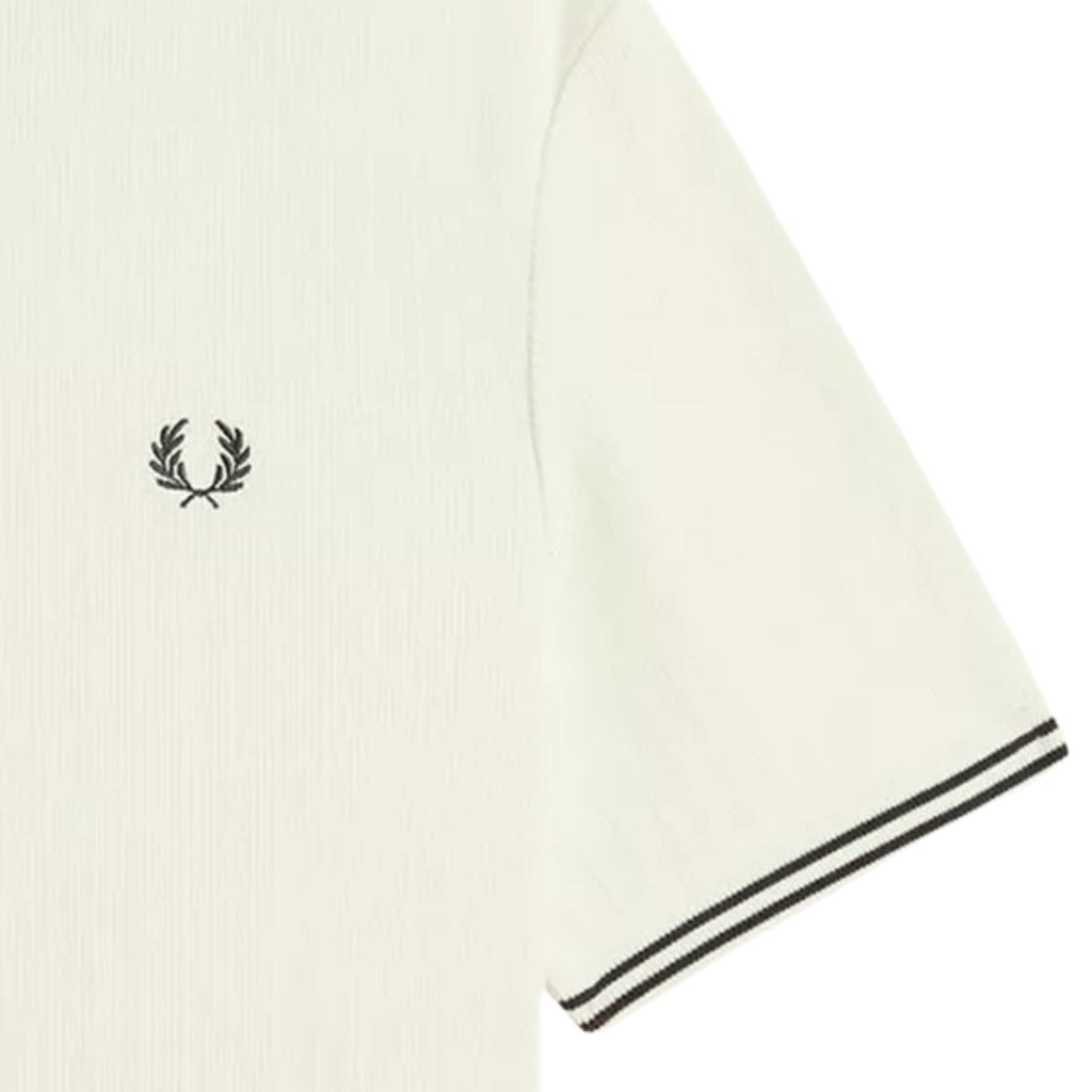 Fred Perry Ribbed Jersey T-Shirt - Ecru