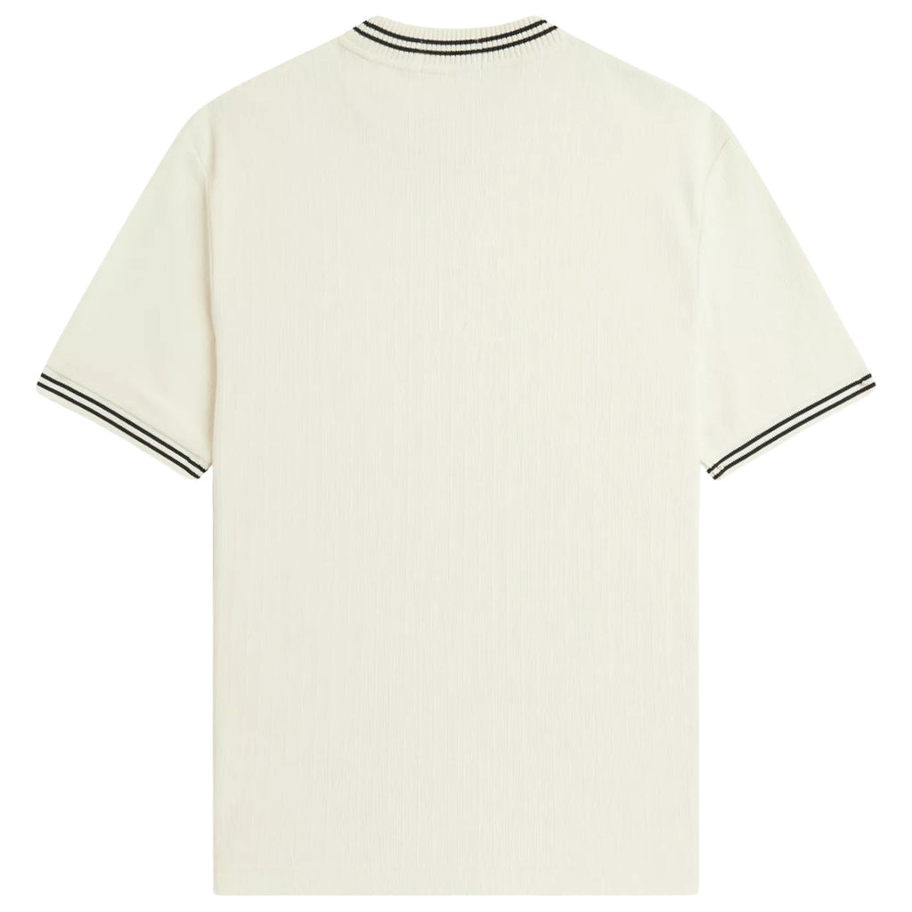 Fred Perry Ribbed Jersey T-Shirt - Ecru