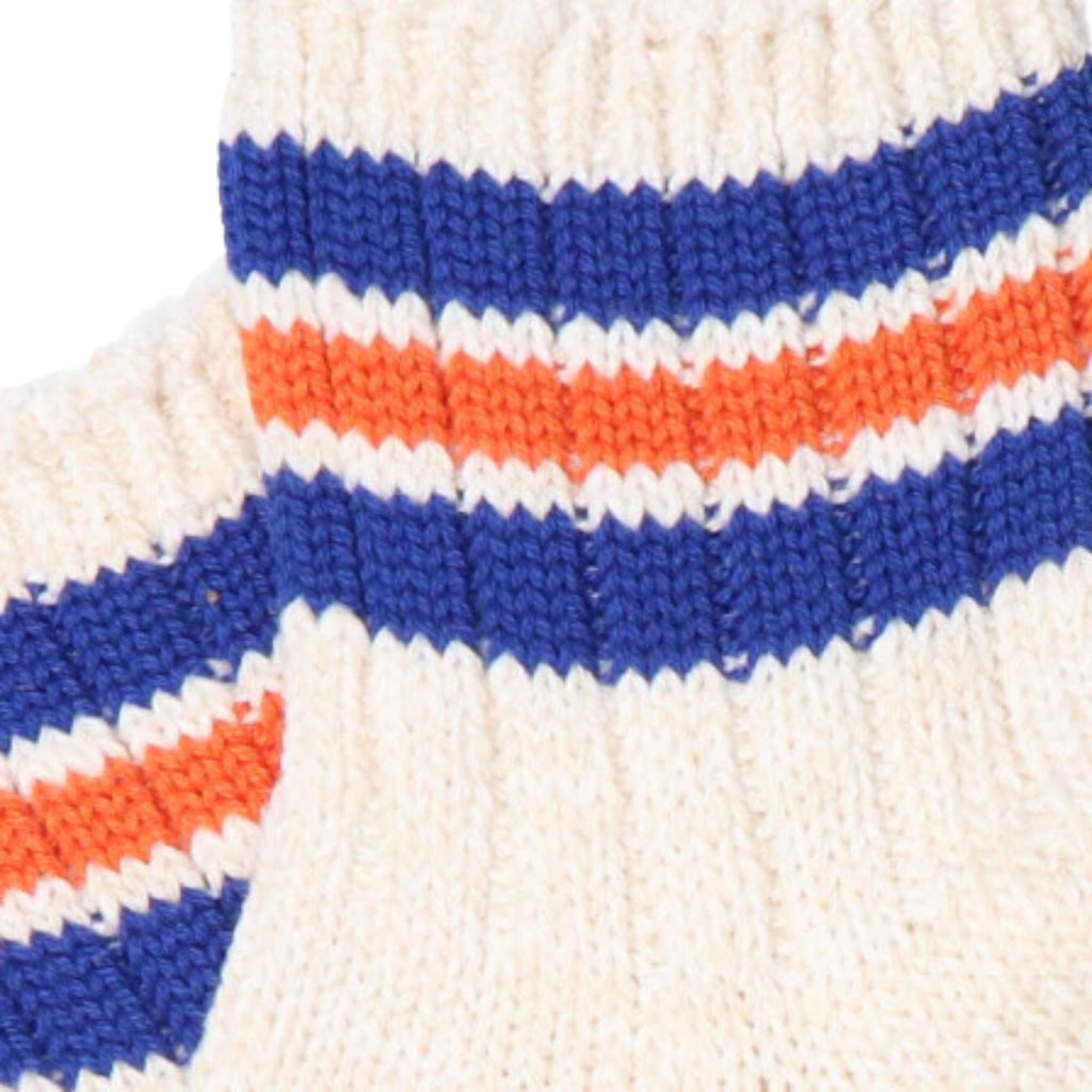 Anonymous Ism Stripes Short Slub Socks - Blue/Orange