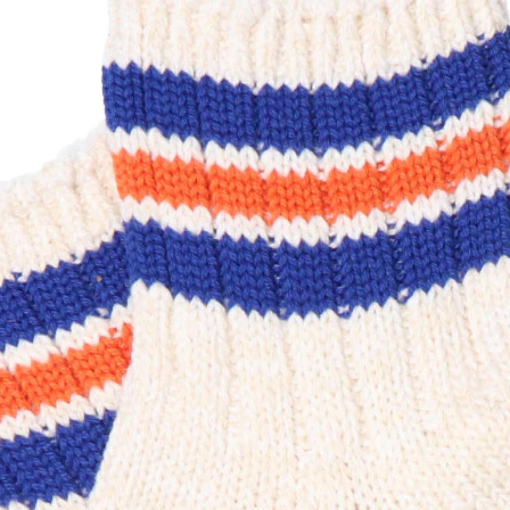 Anonymous Ism Stripes Short Slub Socks - Blue/Orange