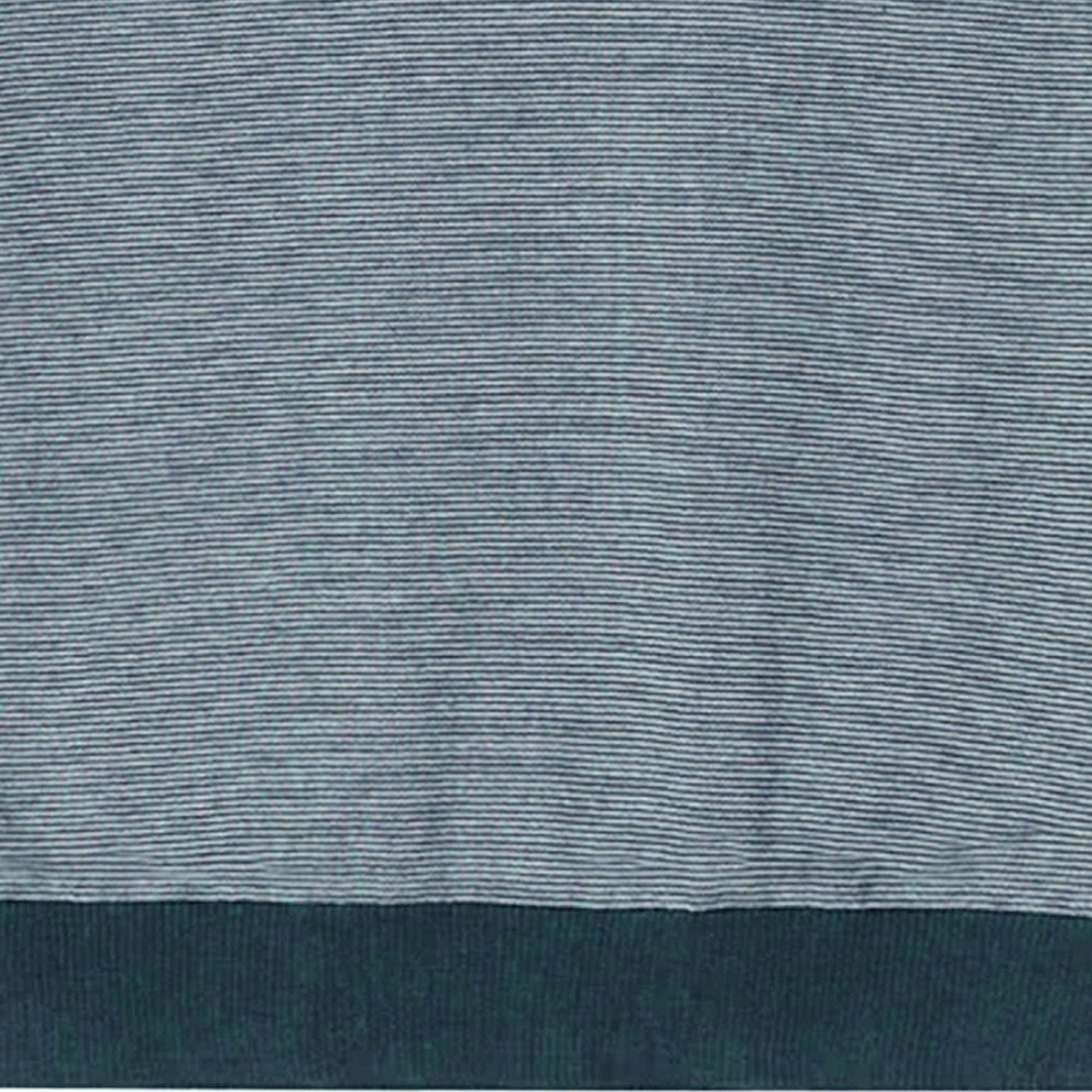 Microstripe Short Sleeve Polo - Teal/Ecru