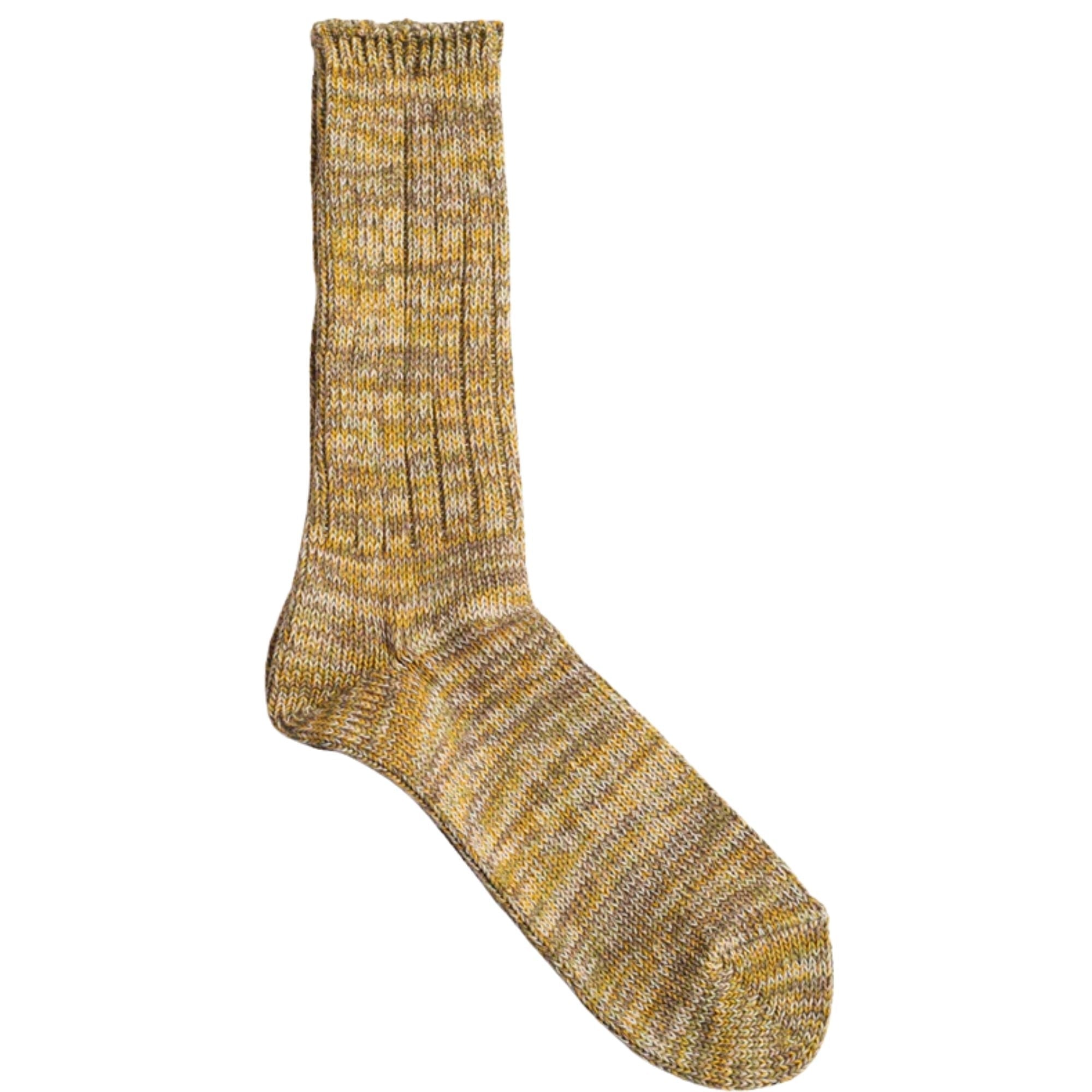 Anonymous Ism 5 Colour Mix Crew Socks - Khaki