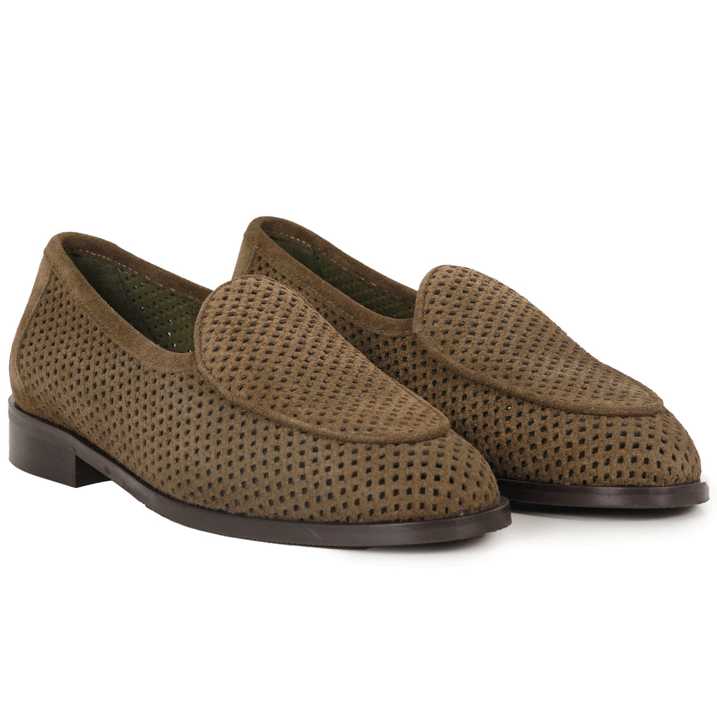 Jacques Soloviere Suede Perfo - Marron