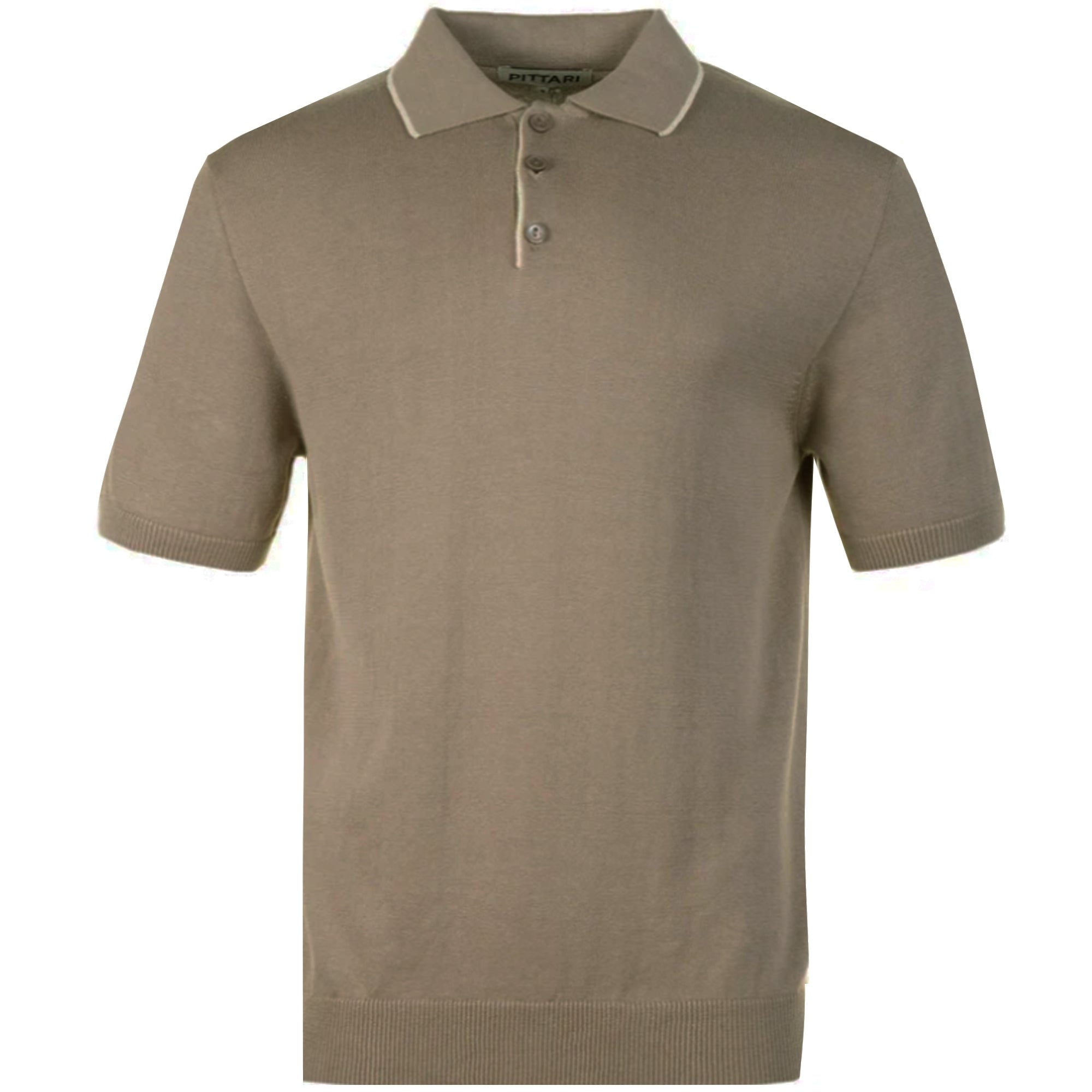 Short Sleeve Polo Tipping - Tabacco