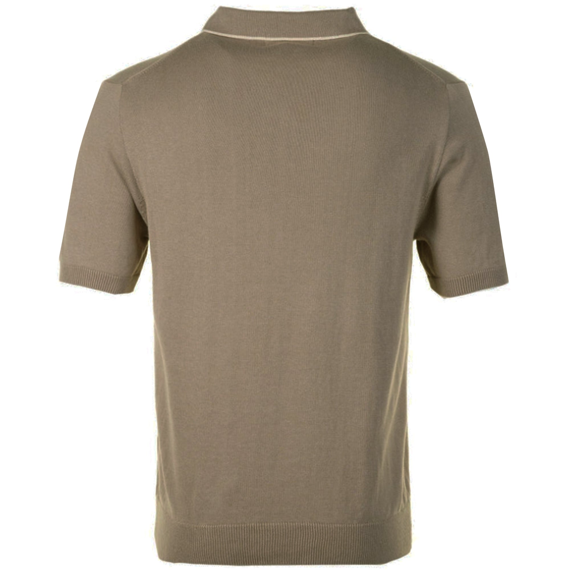 Short Sleeve Polo Tipping - Tabacco