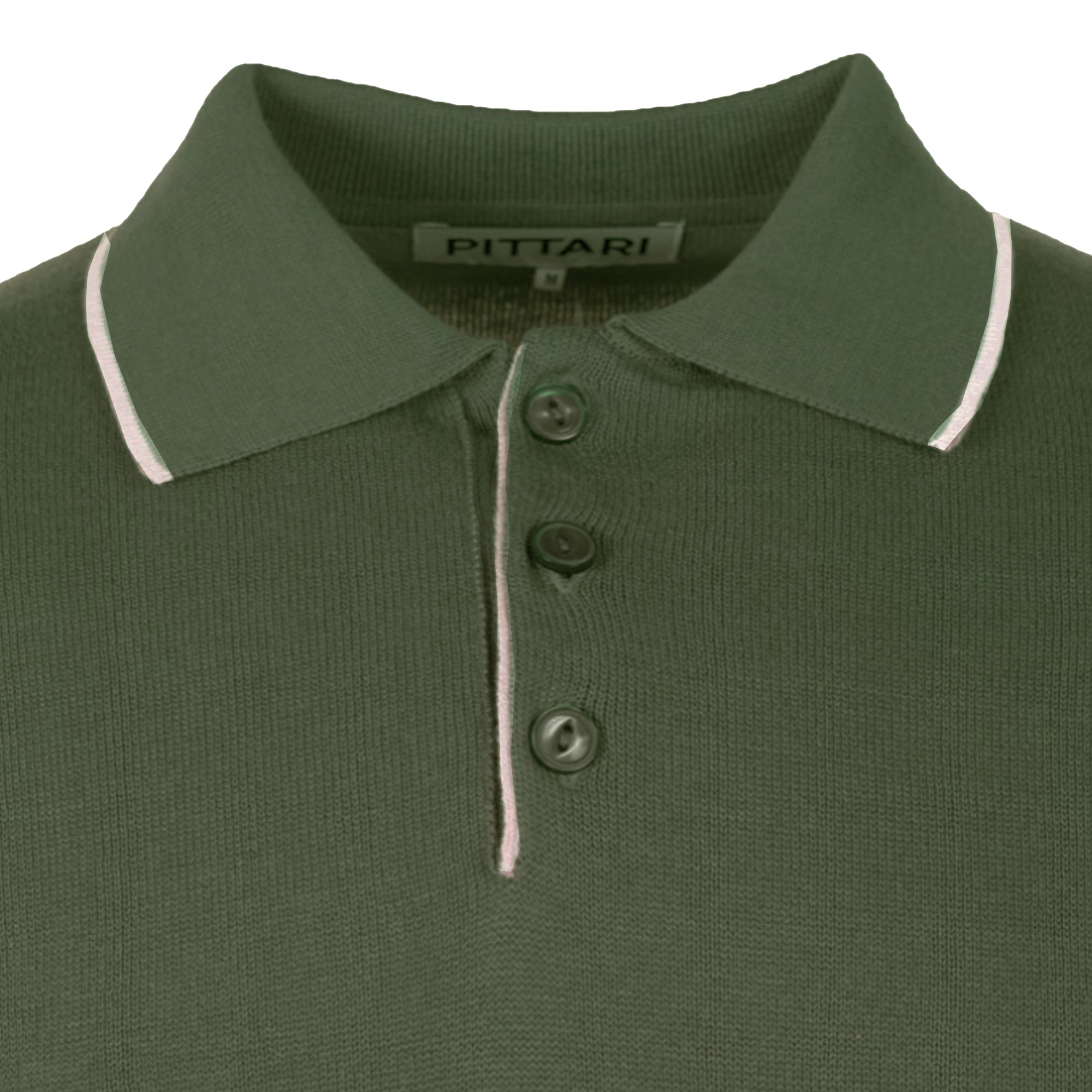 Short Sleeve Polo Tipping - Olive