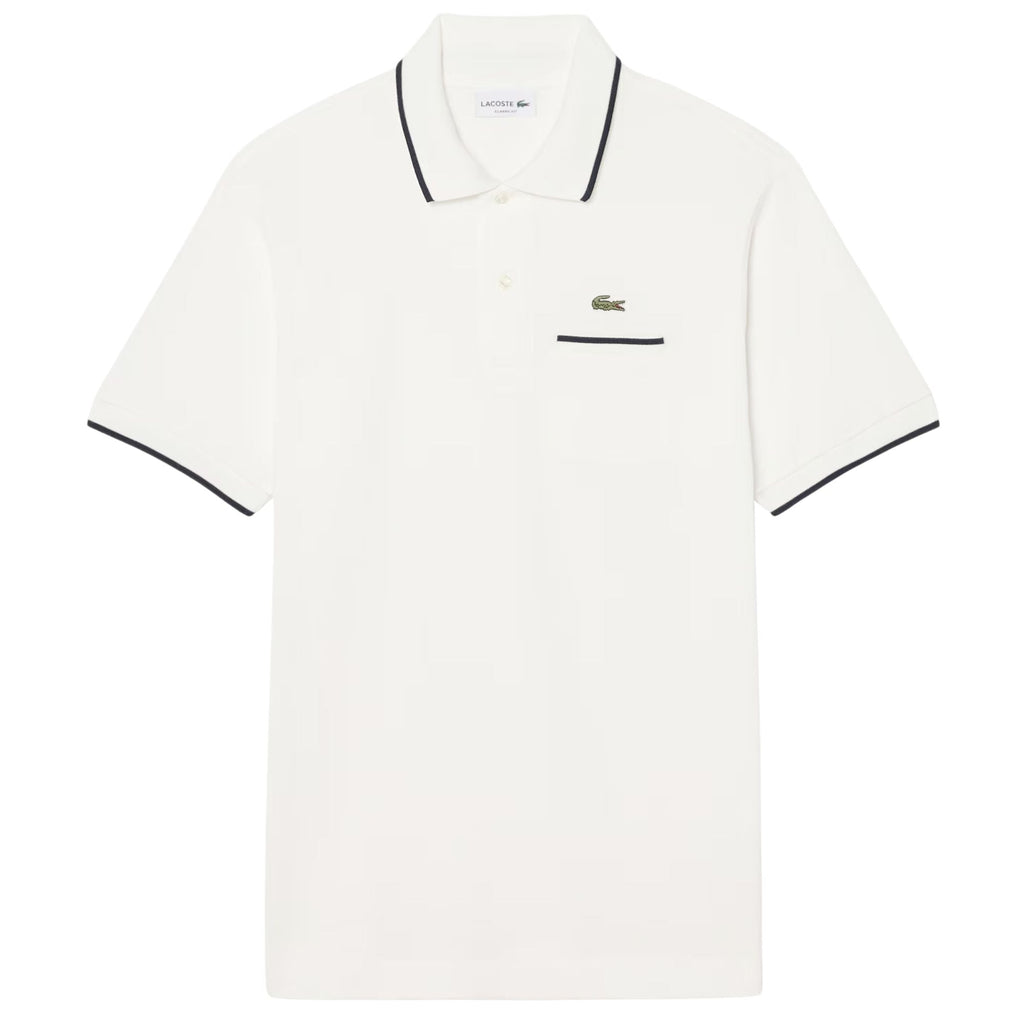 Lacoste Classic Fit Pocket Accent Polo Shirt - White
