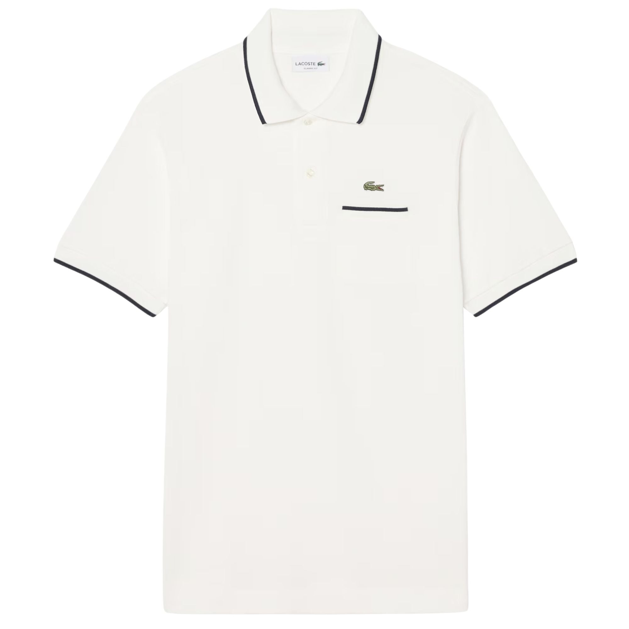 Lacoste Classic Fit Pocket Accent Polo Shirt - White