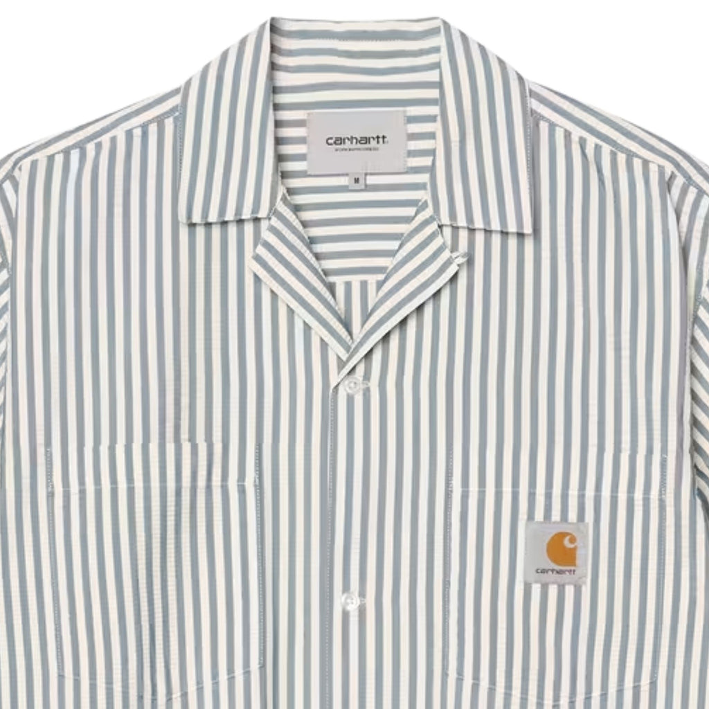 Carhartt WIP Short Sleeve Leavel Shirt - Blue River