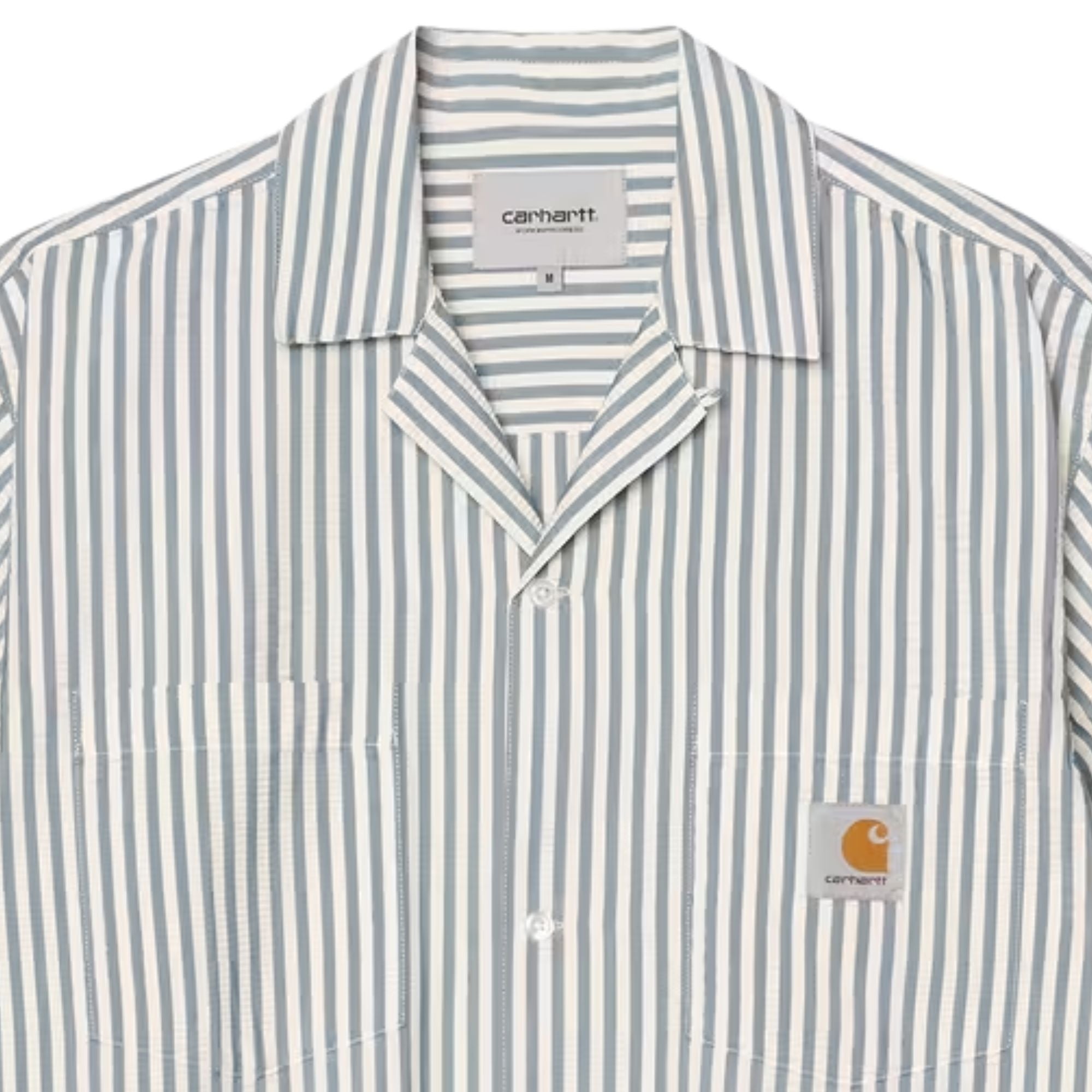 Carhartt WIP Short Sleeve Leavel Shirt - Blue River