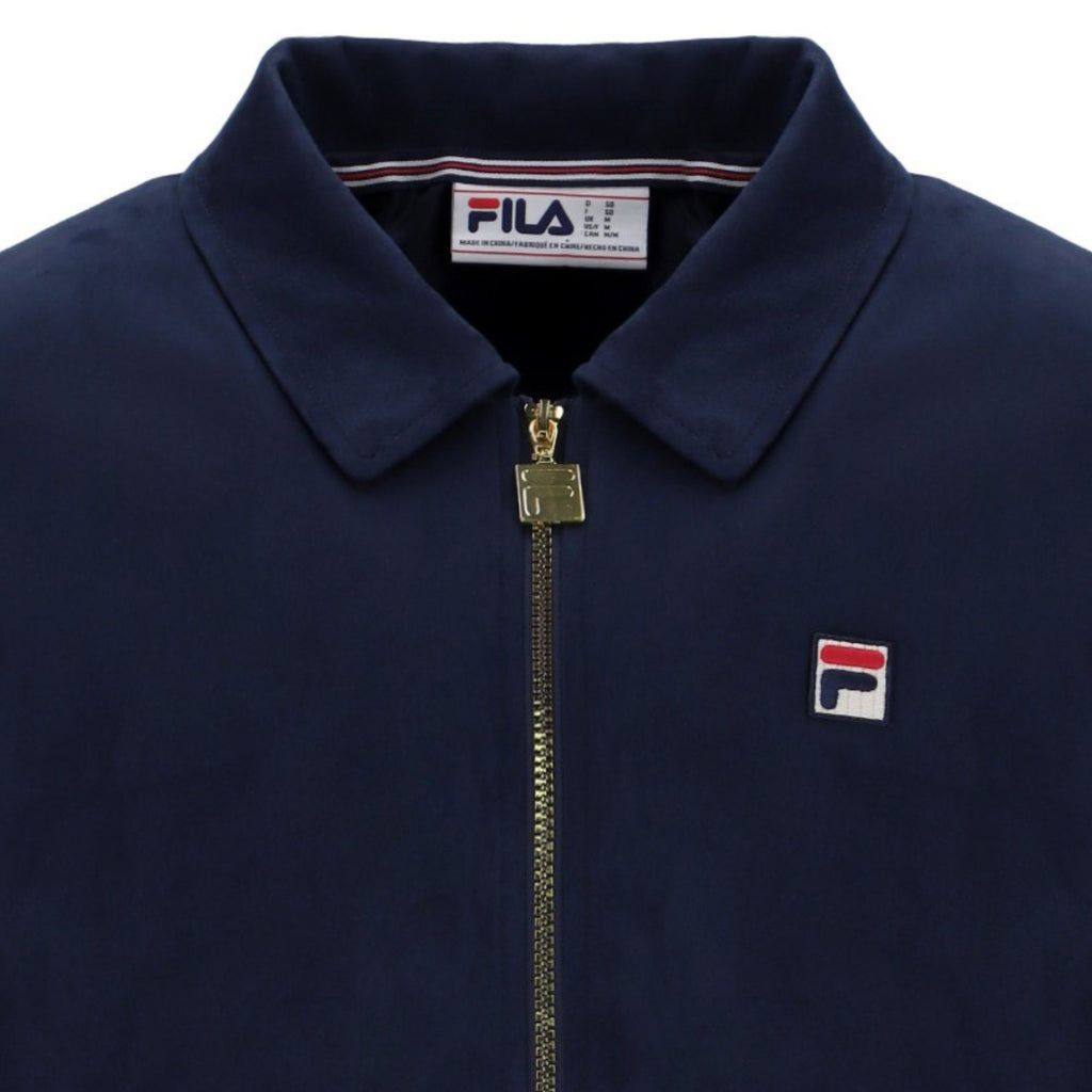 Fila Vintage Francesco Suede Jacket - Fila Navy