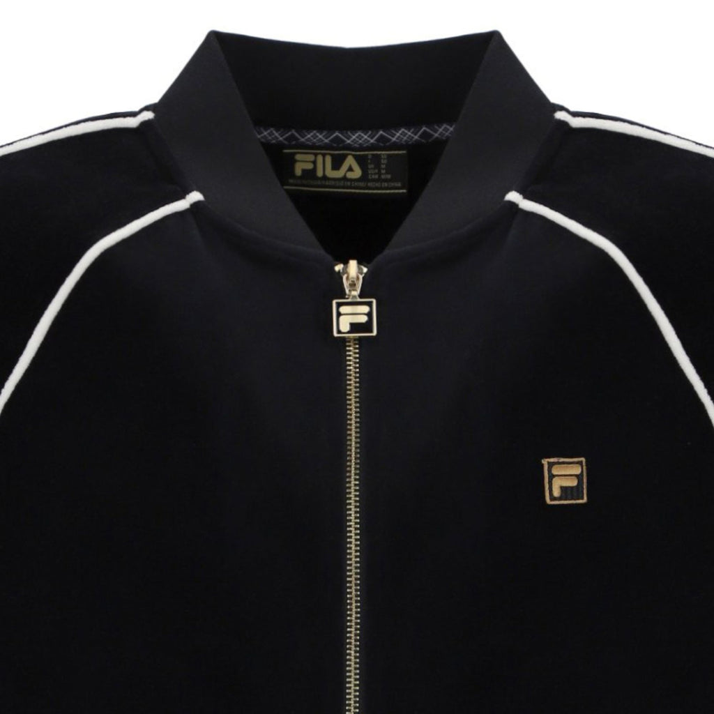 Fila Vintage Fella Velour Jacket - Black