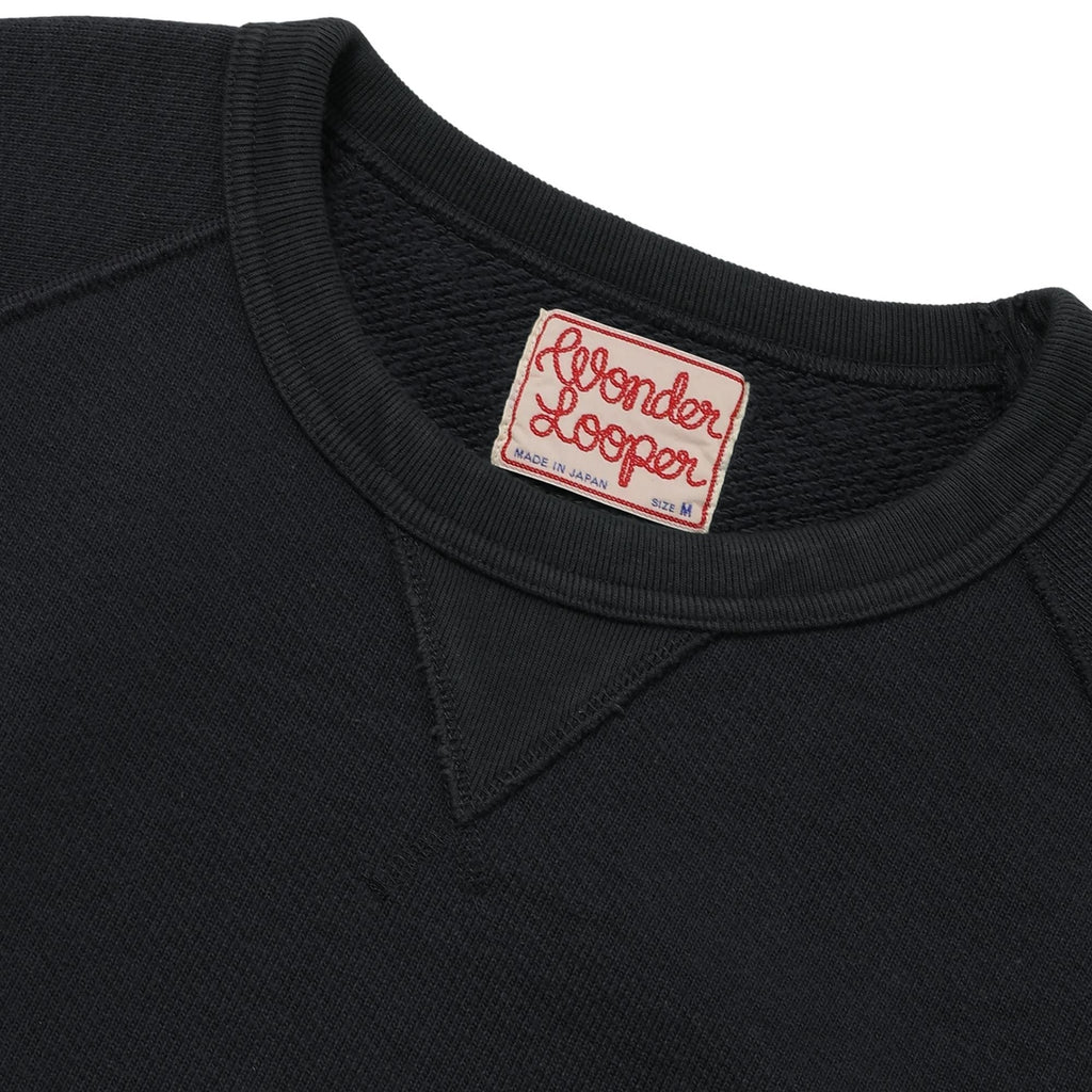 Wonder Looper Double Heavyweight French Terry Pullover Crewneck - Sumi Black