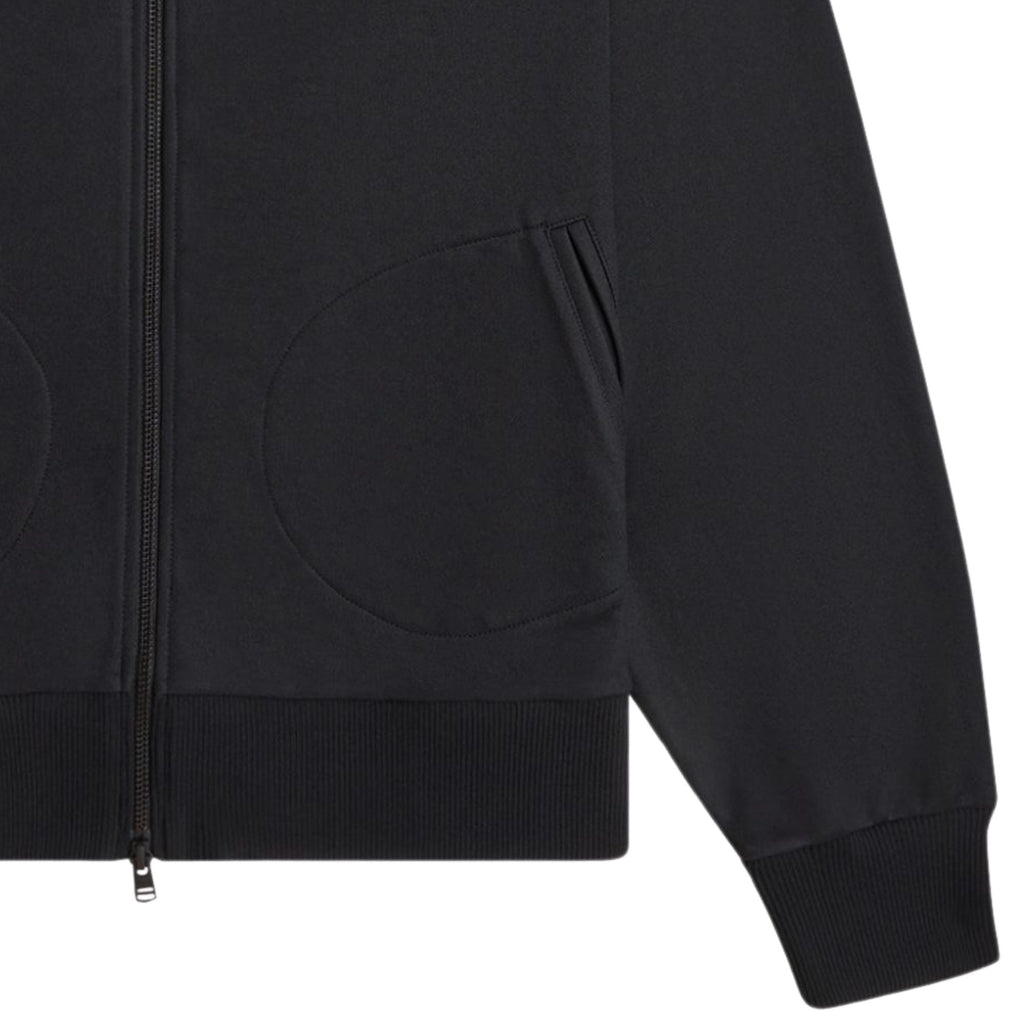 Fred Perry Leather Patch Track Jacket - Black