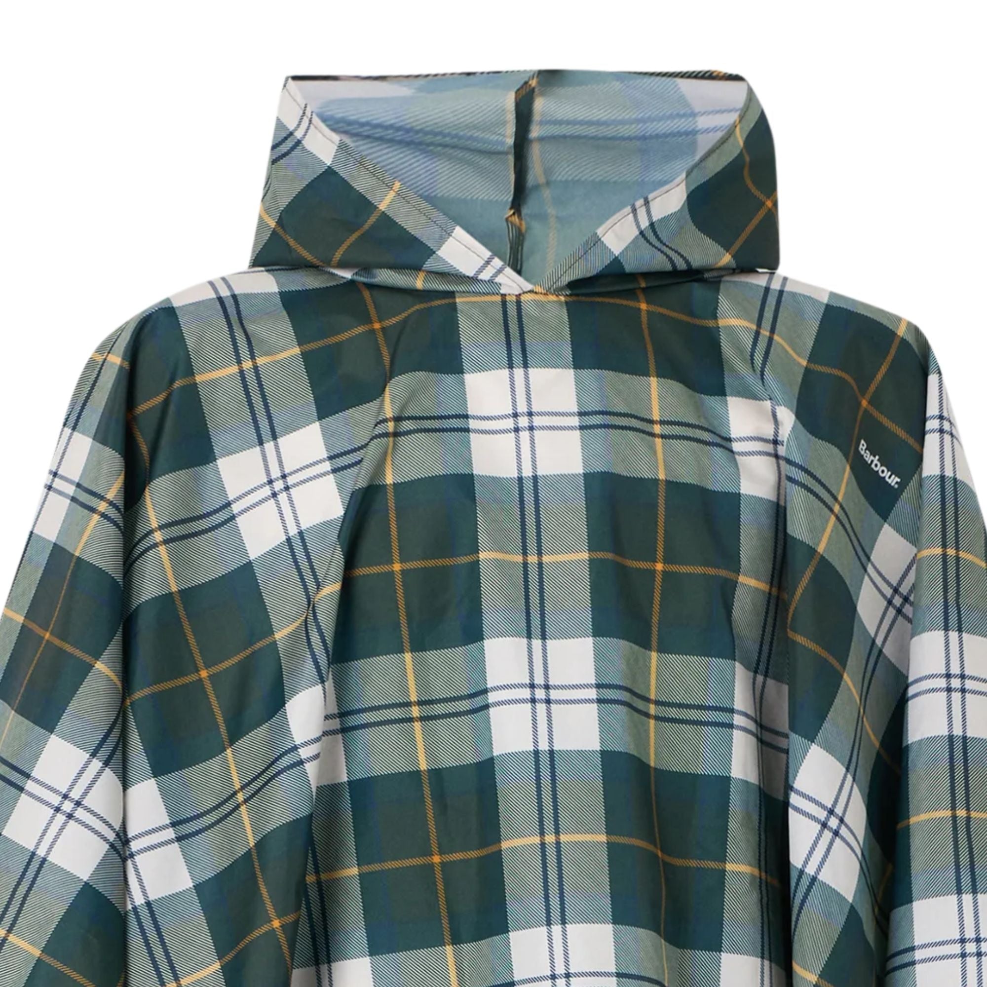 Tartan Showerproof Poncho - Ancient