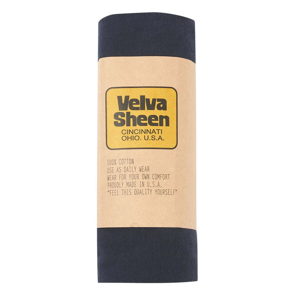 Velva Sheen Rolled Short Sleeve Crew Neck T-Shirt - Navy