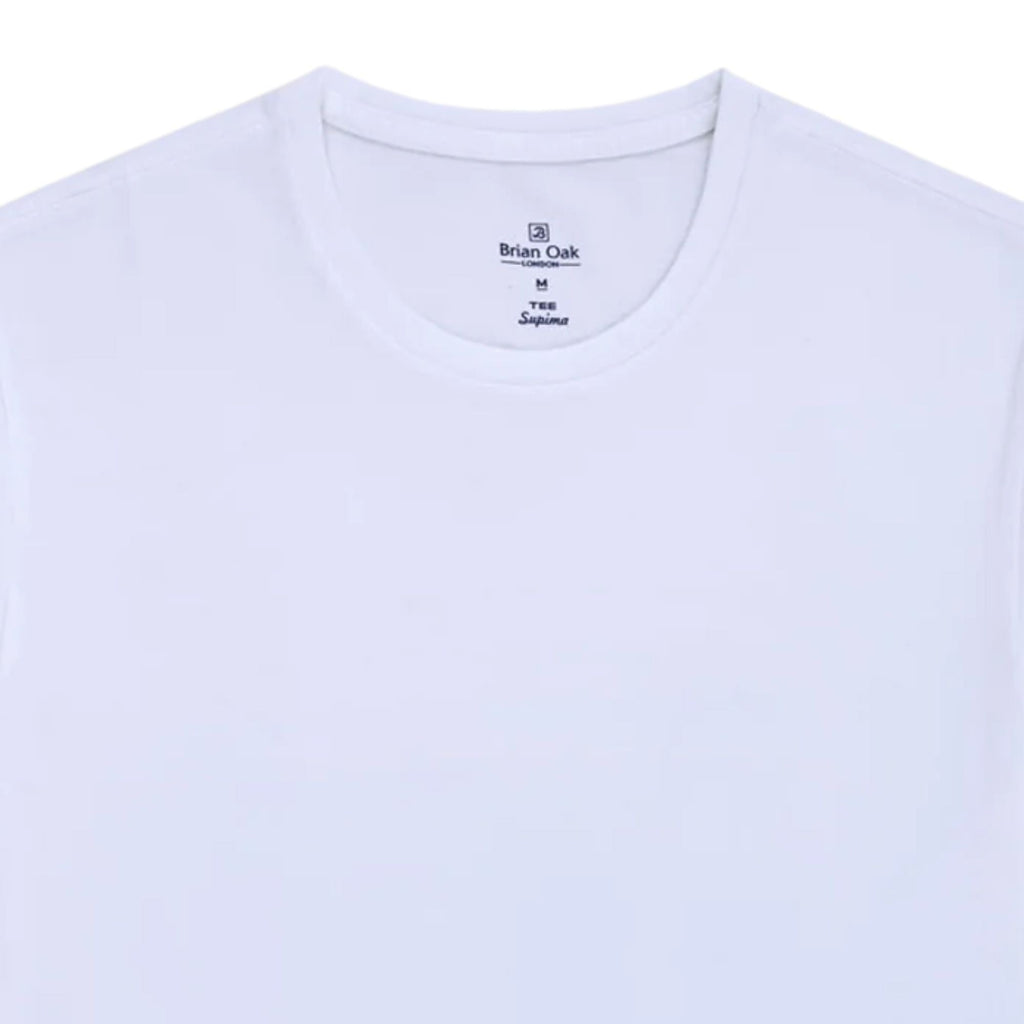 Stuarts London Brian Oak Pure Supima Cotton T-Shirt - White