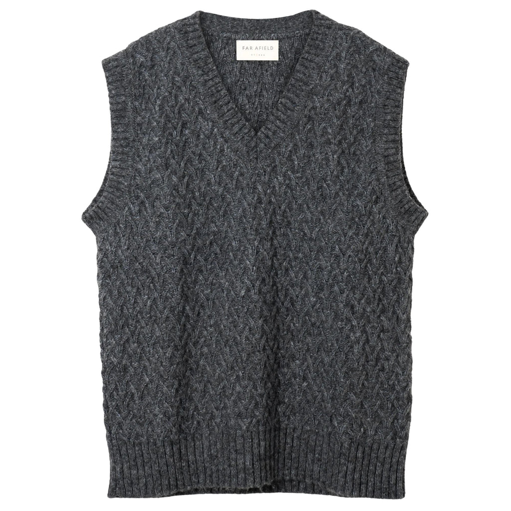 Far Afield Basket Weave Pinto Vest - Grey