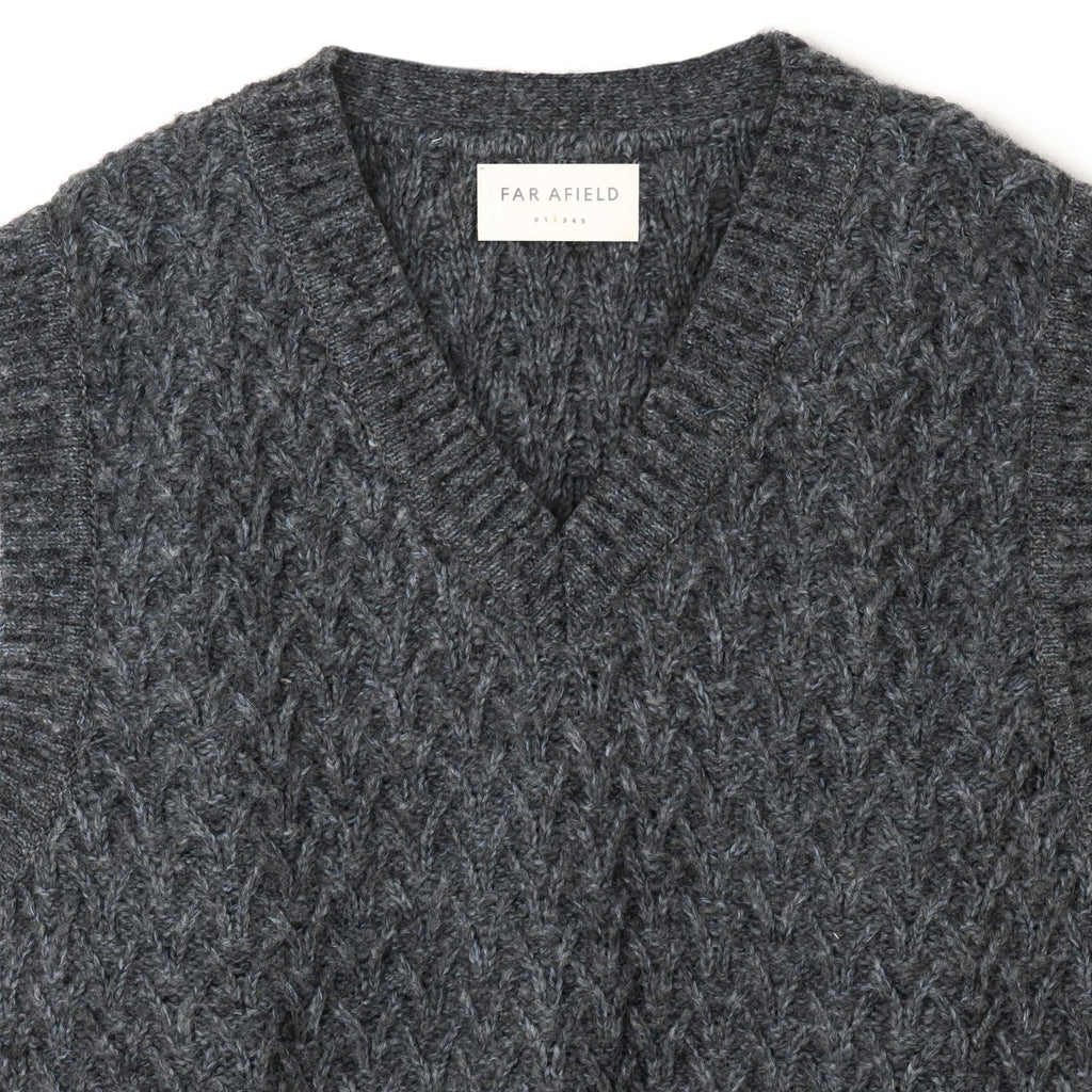 Far Afield Basket Weave Pinto Vest - Grey