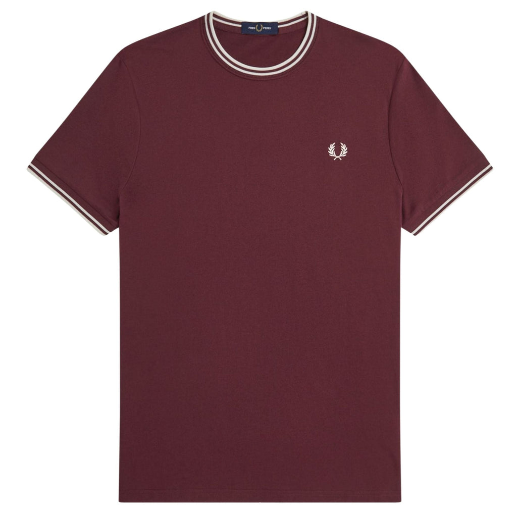 Fred Perry Twin Tipped T-Shirt - Oxblood