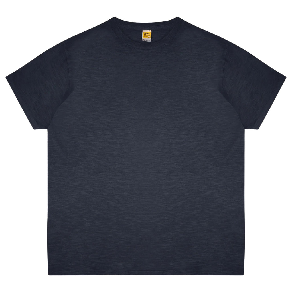 Velva Sheen Rolled Short Sleeve Crew Neck T-Shirt - Navy