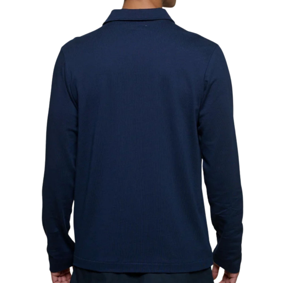 Merz b Schwanen 2MPOLO01LS Mid-Century Machine Refined Fit Polo Longsleeve - Ink Blue