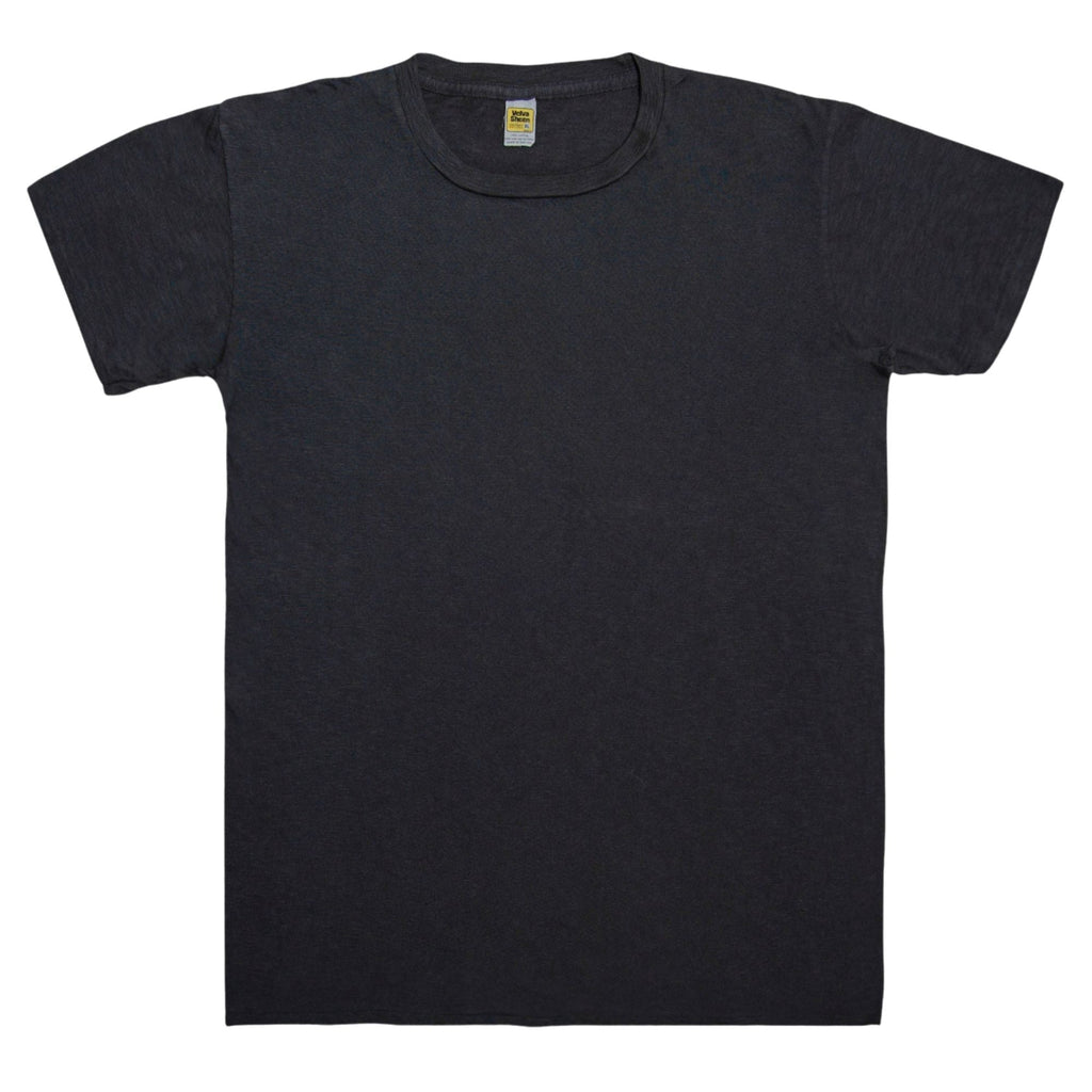 Velva Sheen Rolled Short Sleeve Crew Neck T-Shirt - Black
