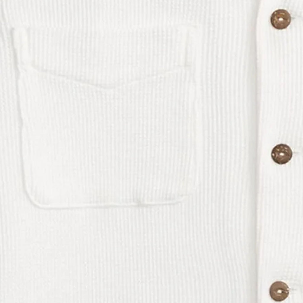 Polo Ralph Lauren Waffle Knit Camp Collar Shirt - White
