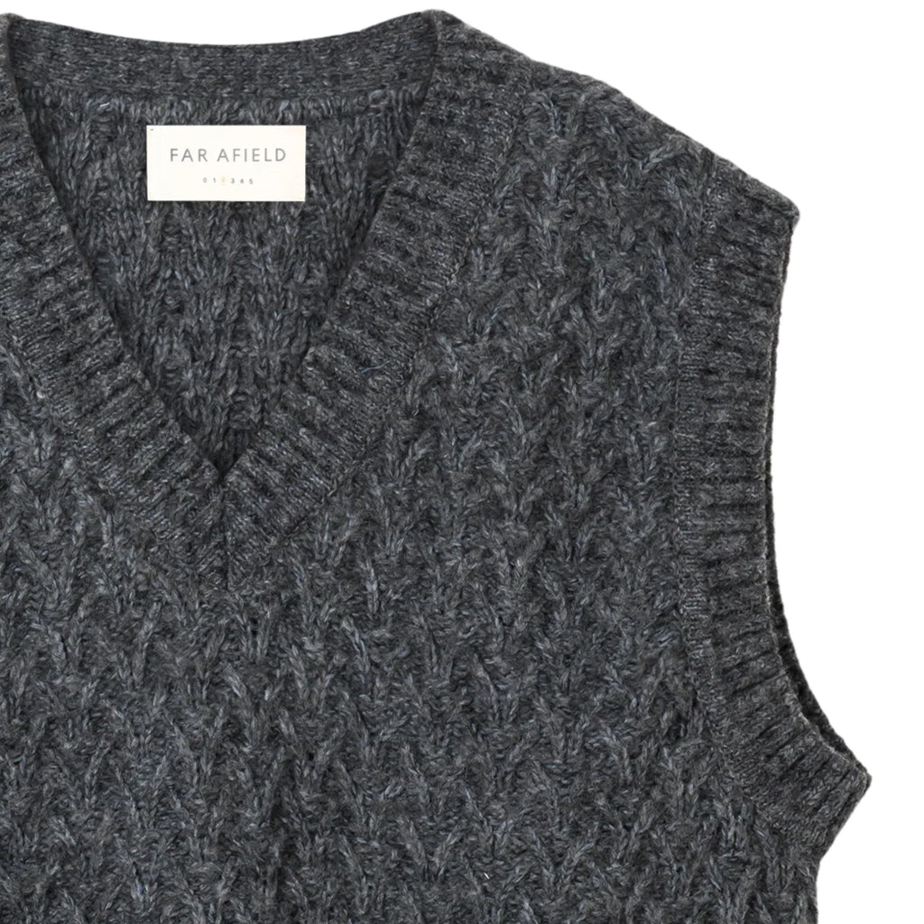 Far Afield Basket Weave Pinto Vest - Grey