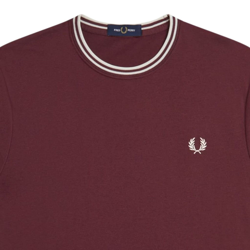 Fred Perry Twin Tipped T-Shirt - Oxblood