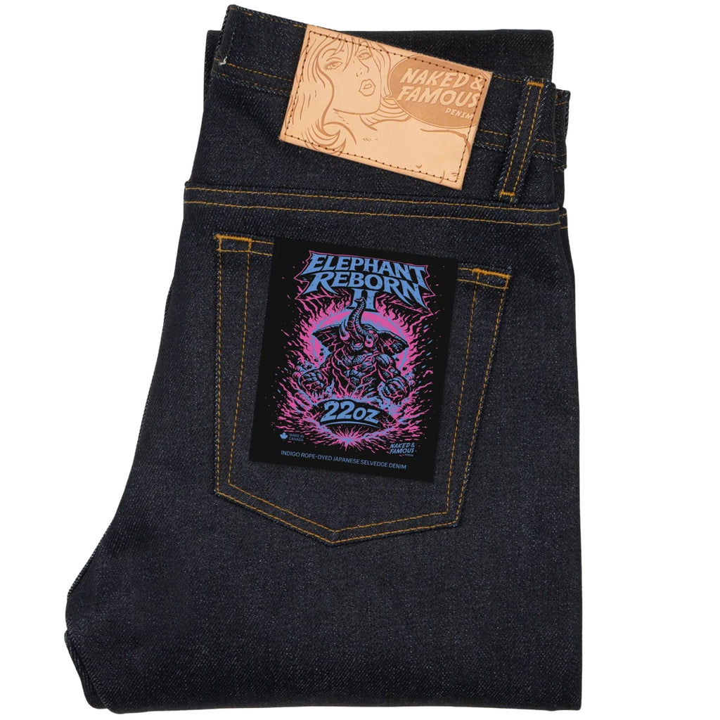 Naked and Famous Denim Weird Guy Elephant 2 Reborn - Indigo
