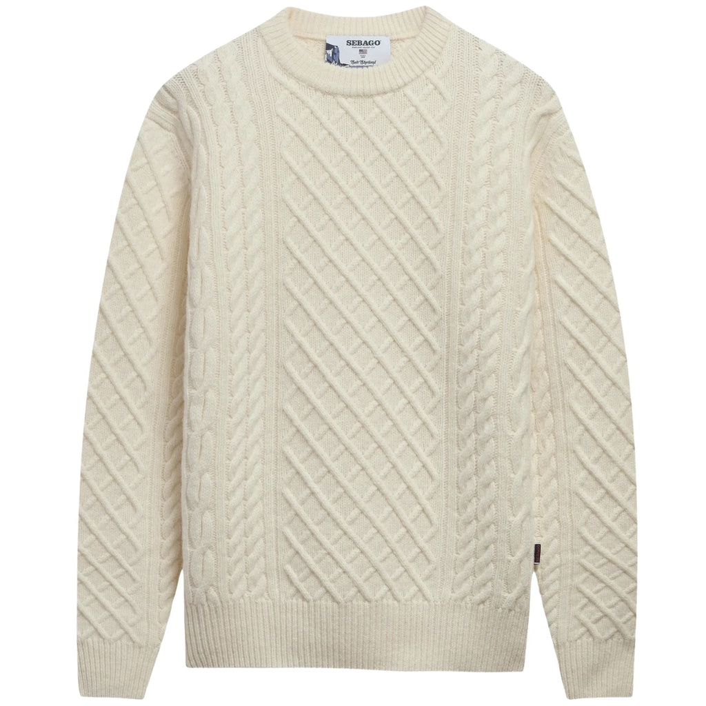 Sebago Flemish Irish Cable-Knit Sweater - White Antique