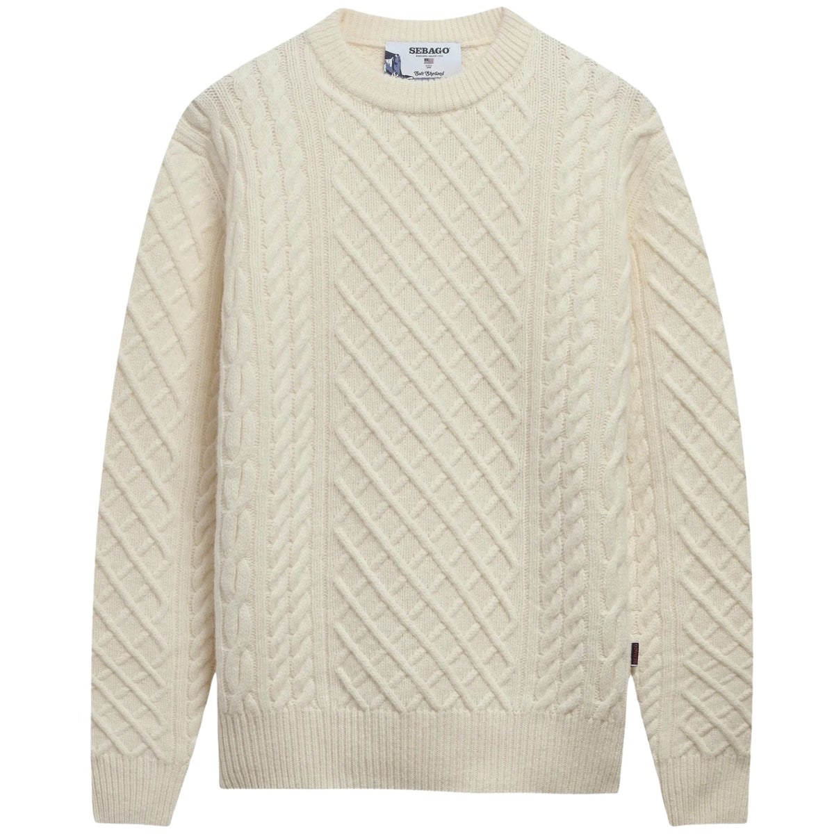 Sebago Flemish Irish Cable-Knit Sweater - White Antique
