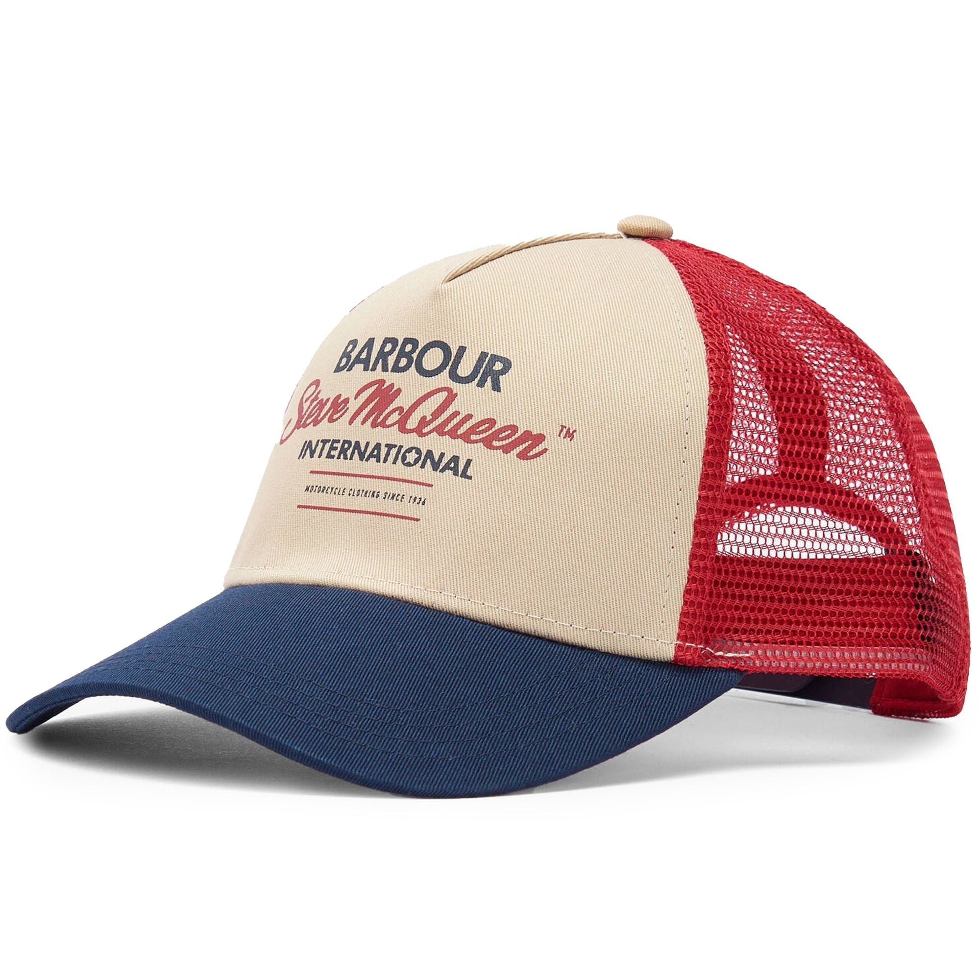 Barbour International SMQ Trucker Cap - Navy/Red