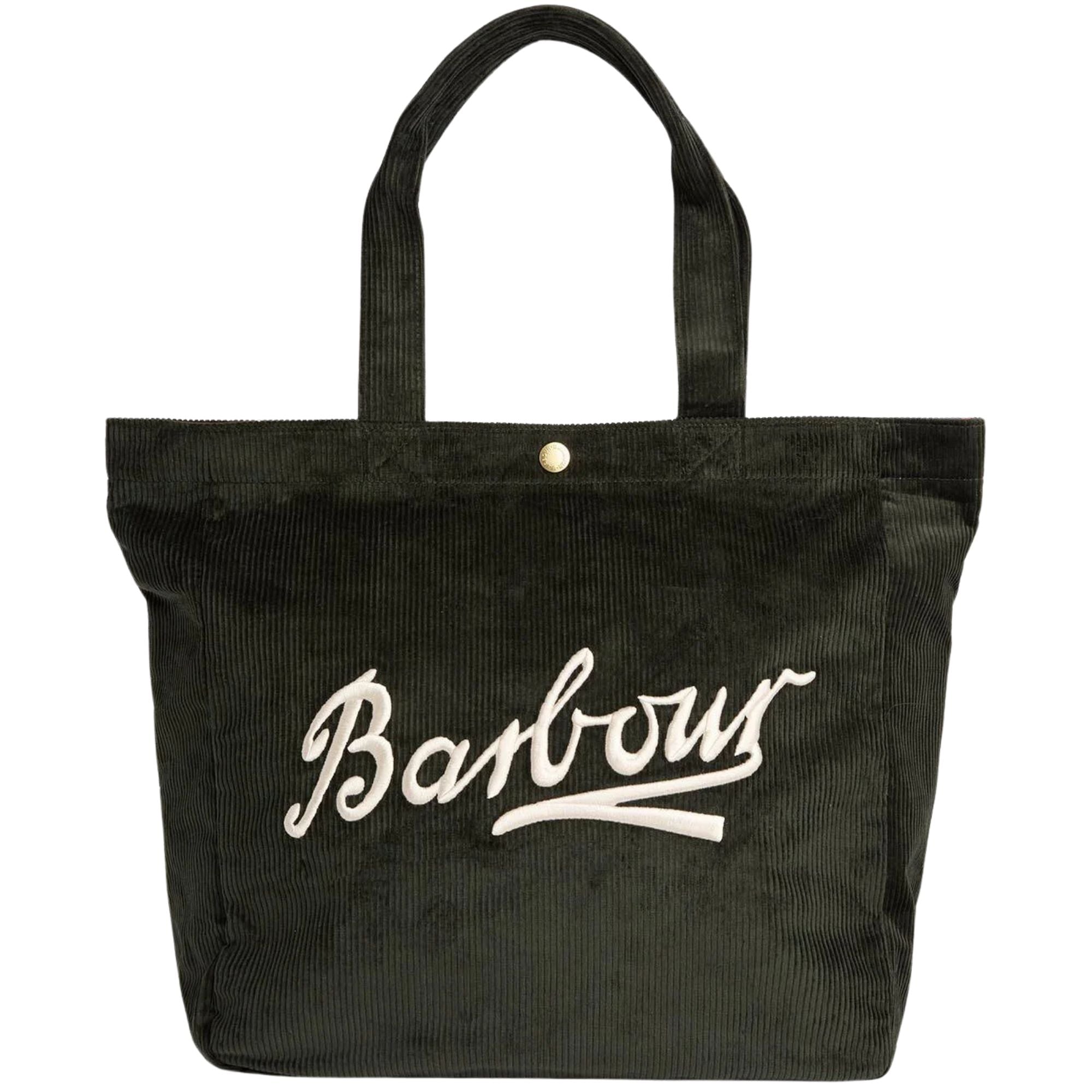 Barbour Carrick Cord Tote Bag - Sage