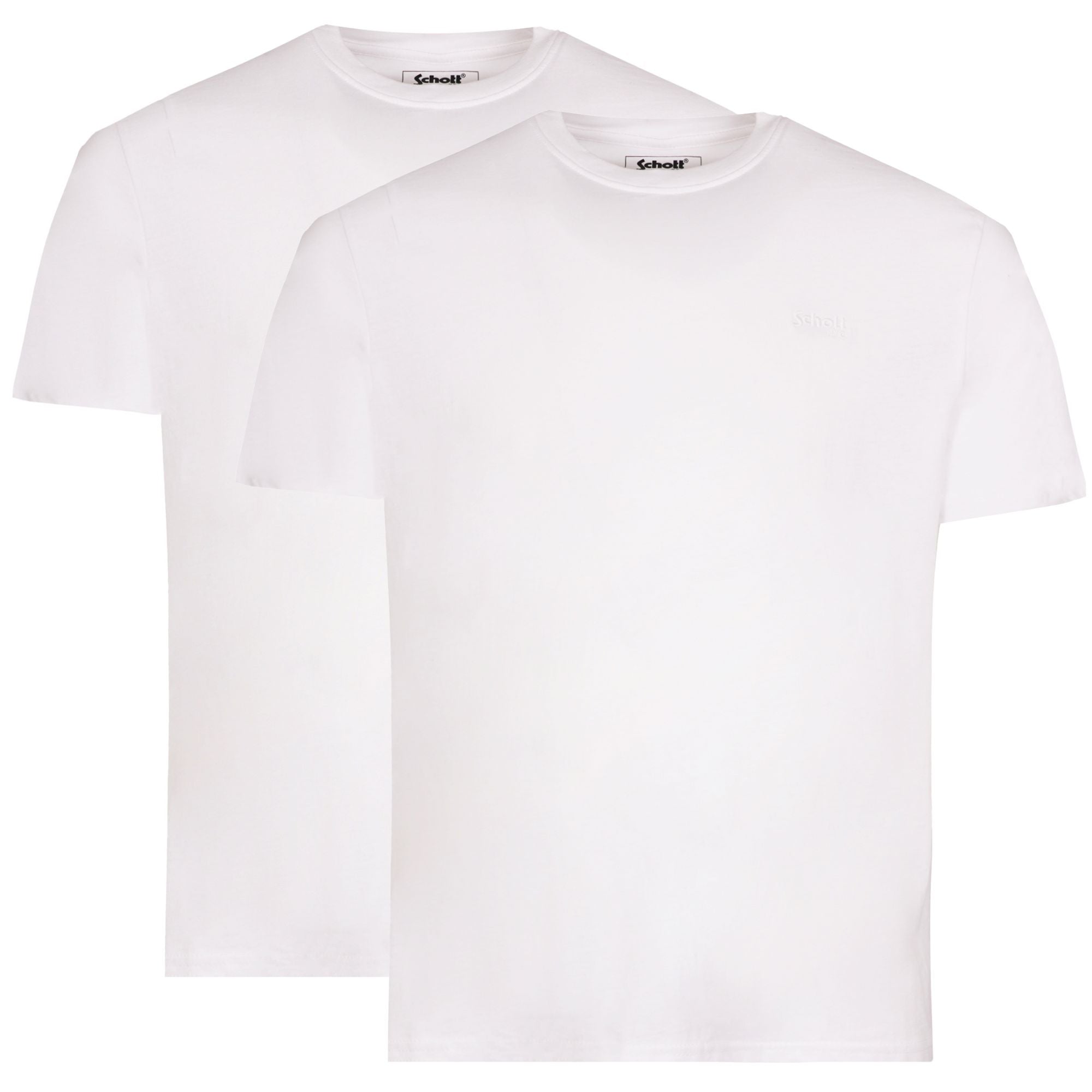 Schott NYC 2 Pack Crew Neck T-Shirt - White