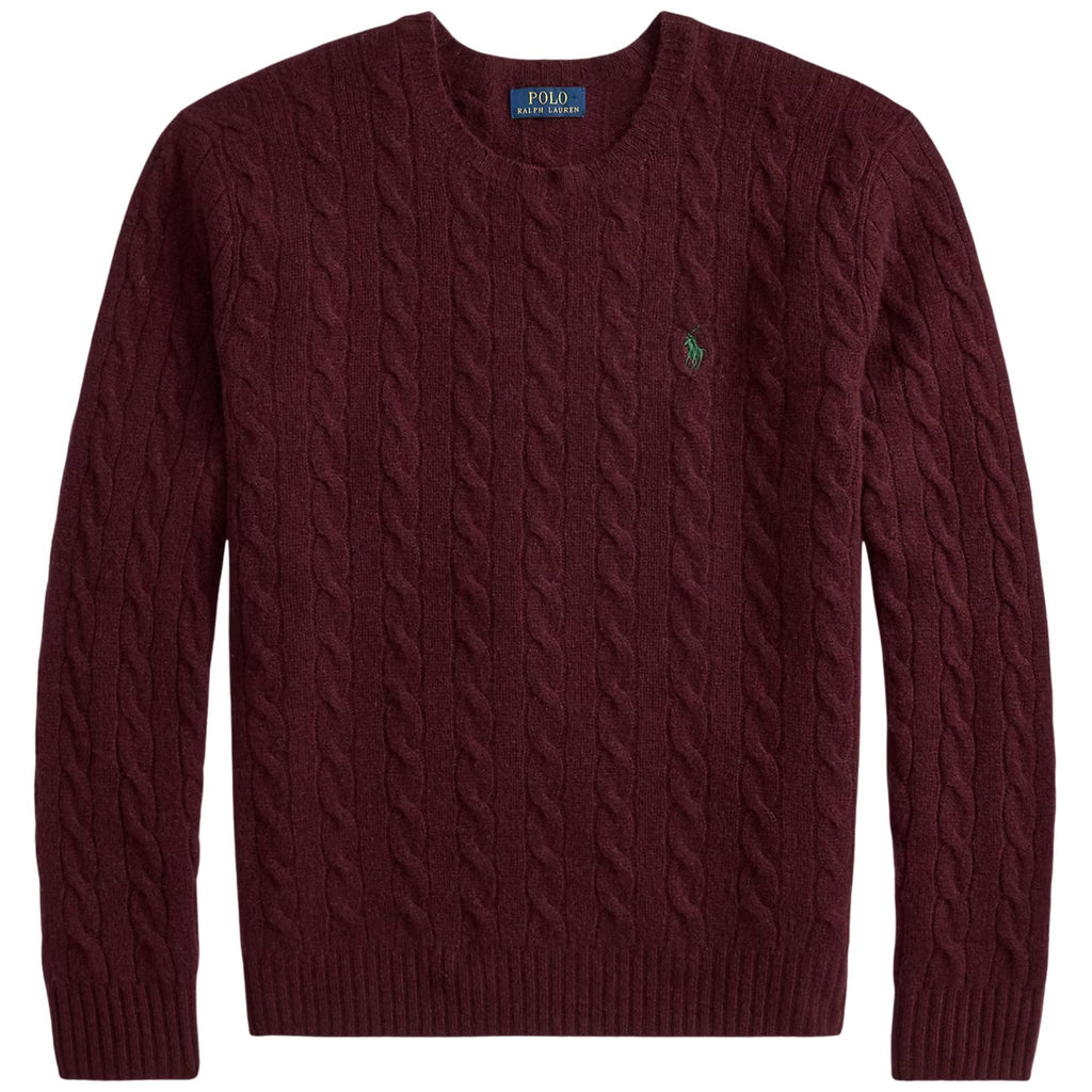 Polo Ralph Lauren Cable-Knit Cotton Jumper - Wine