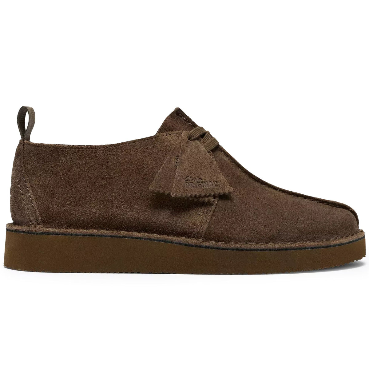 Clarks Originals Desert Treck Shoes - Dark Olive Suede