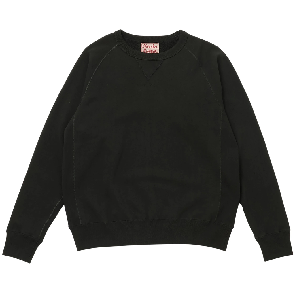 Wonder Looper Pullover Crewneck Super Looper French Terry - Sumi Black