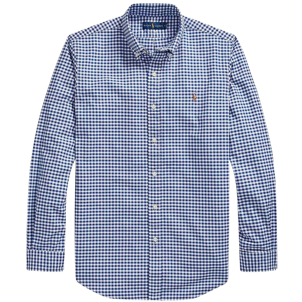 Polo Ralph Lauren Custom Fit Oxford Shirt - Blue and White