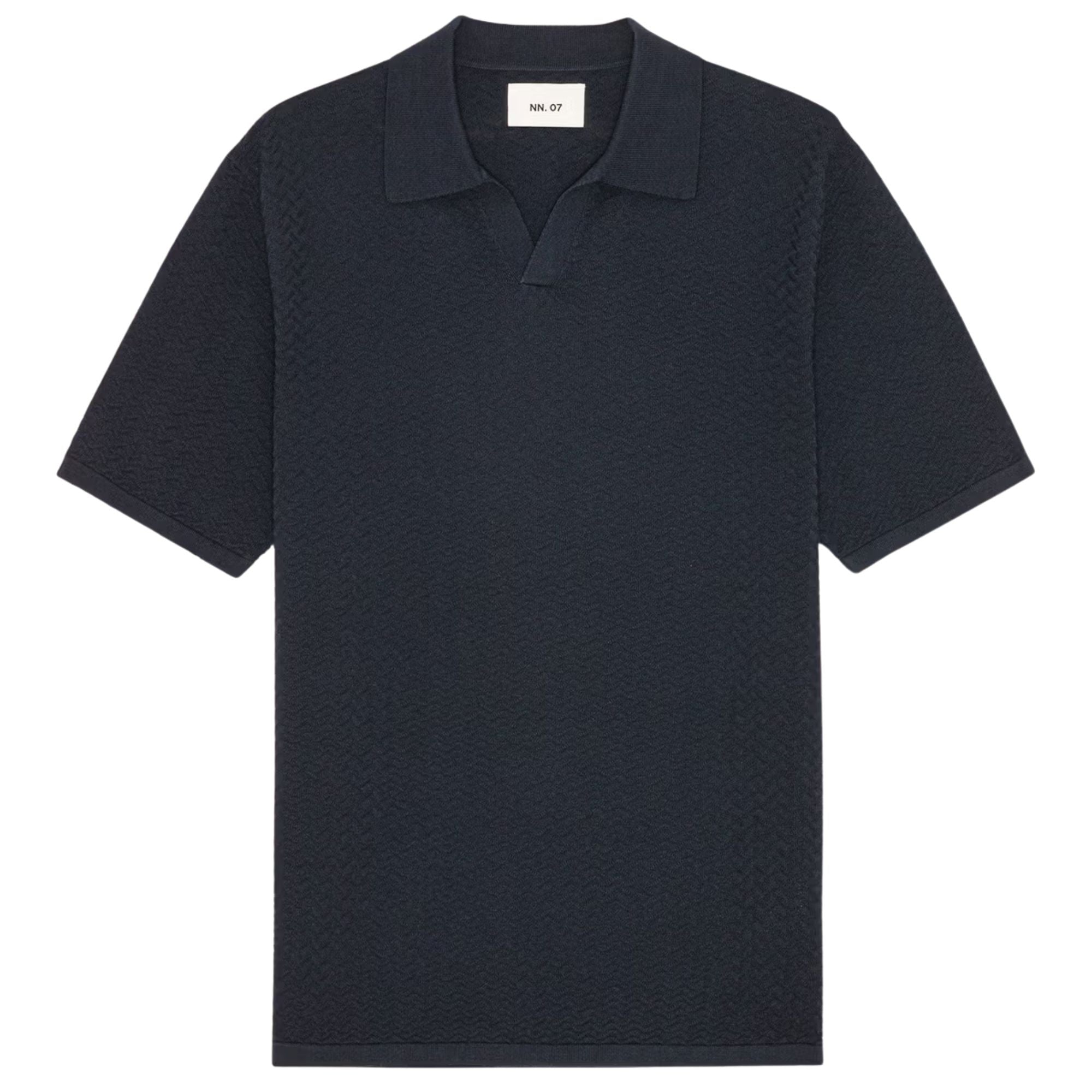 Paul Textured Stitch Polo - Navy Blue