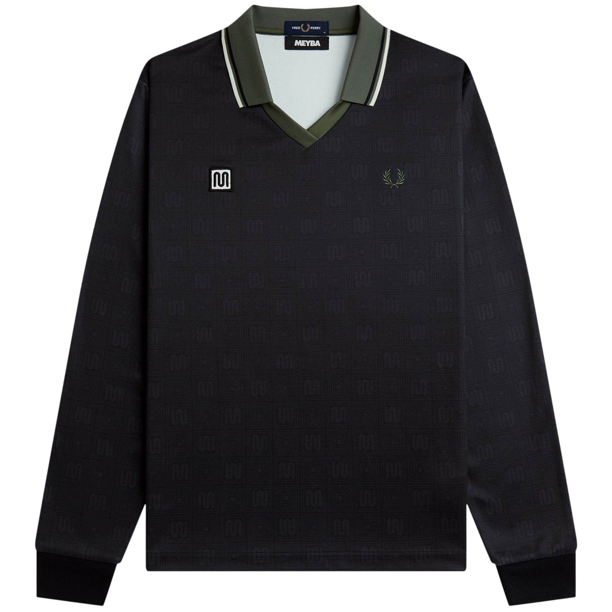 Fred Perry x Meyba Long Sleeve Polo Shirt - Black