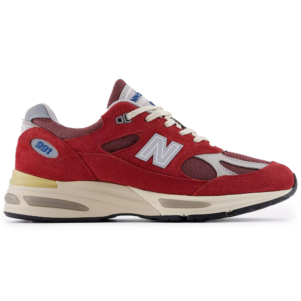 New Balance Made In UK 991V2 Vintage Sports Shoes - Karanda Red